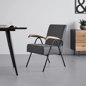 Relaxsessel Nati Grau Mikrofaser Holz, Metall, Textil Bessagi Home Wohnzimmermöbel Grau