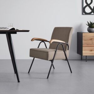 Relaxsessel Nati Beige Mikrofaser Holz, Metall, Textil Bessagi Home Wohnzimmermöbel Taupe