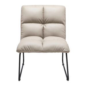 Wohnli Möbelsuche - Sessel Eleina Taupe Lederlook