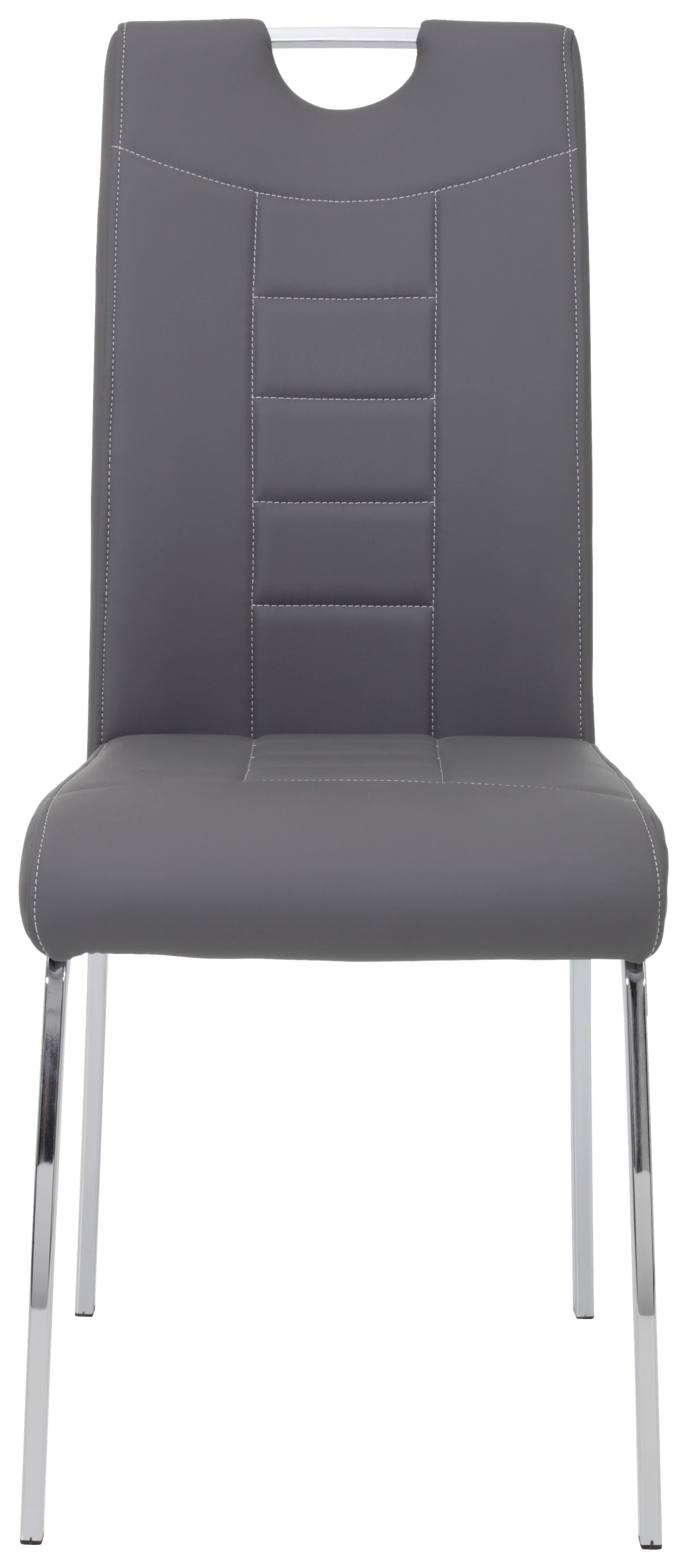 StuhL-Set Andrea Grau 4er-Set Metall, Textil MID.YOU Möbel > Stühle > Stuhl-Sets > Esszimmerstühle Sets Grau