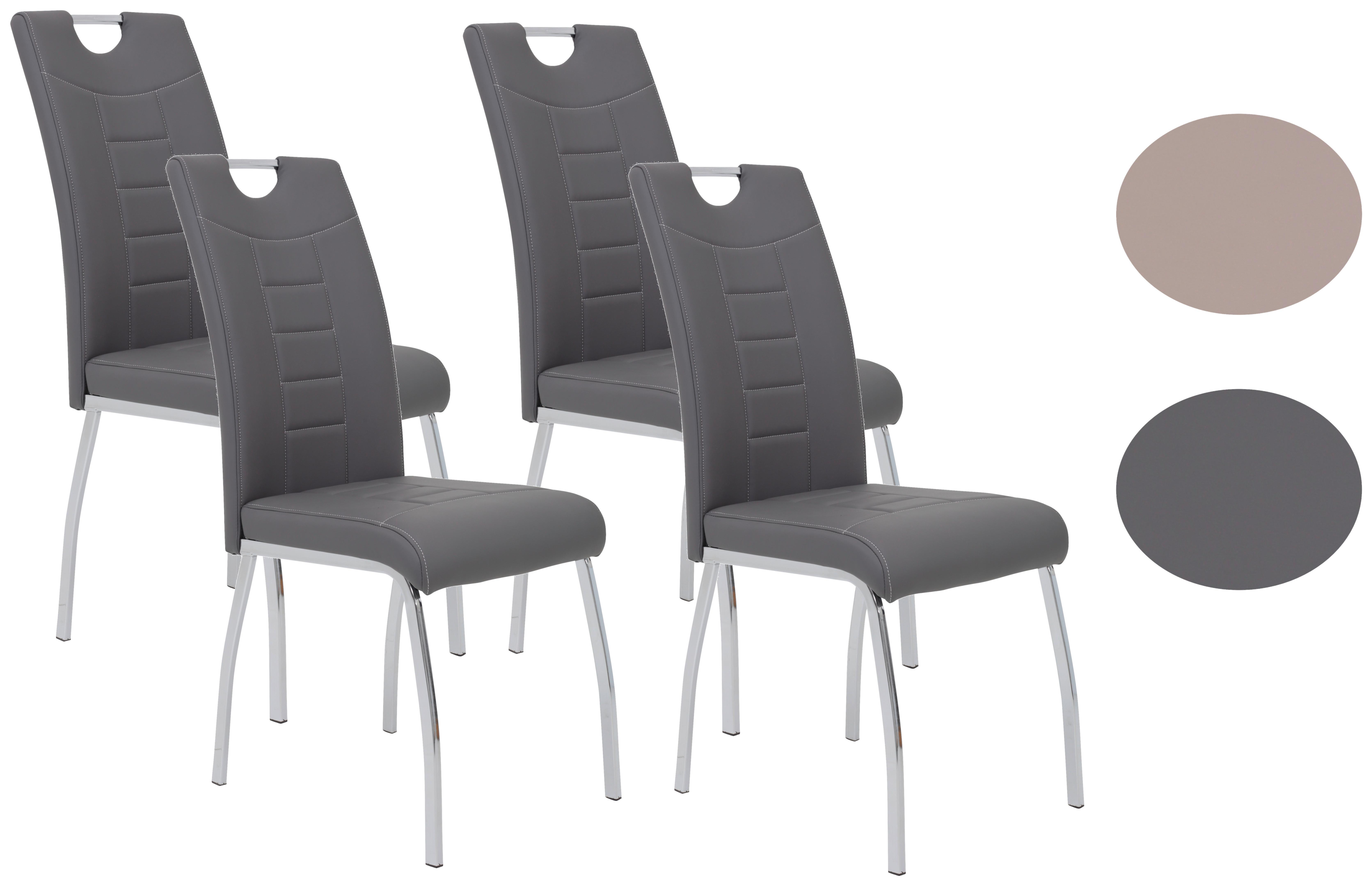 Wohnli Möbelsuche - StuhL-Set Andrea Grau 4er-Set