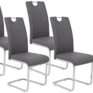 Wohnli Möbelsuche - Schwingstuhl Ruby S Grau gepolstert 4er-Set