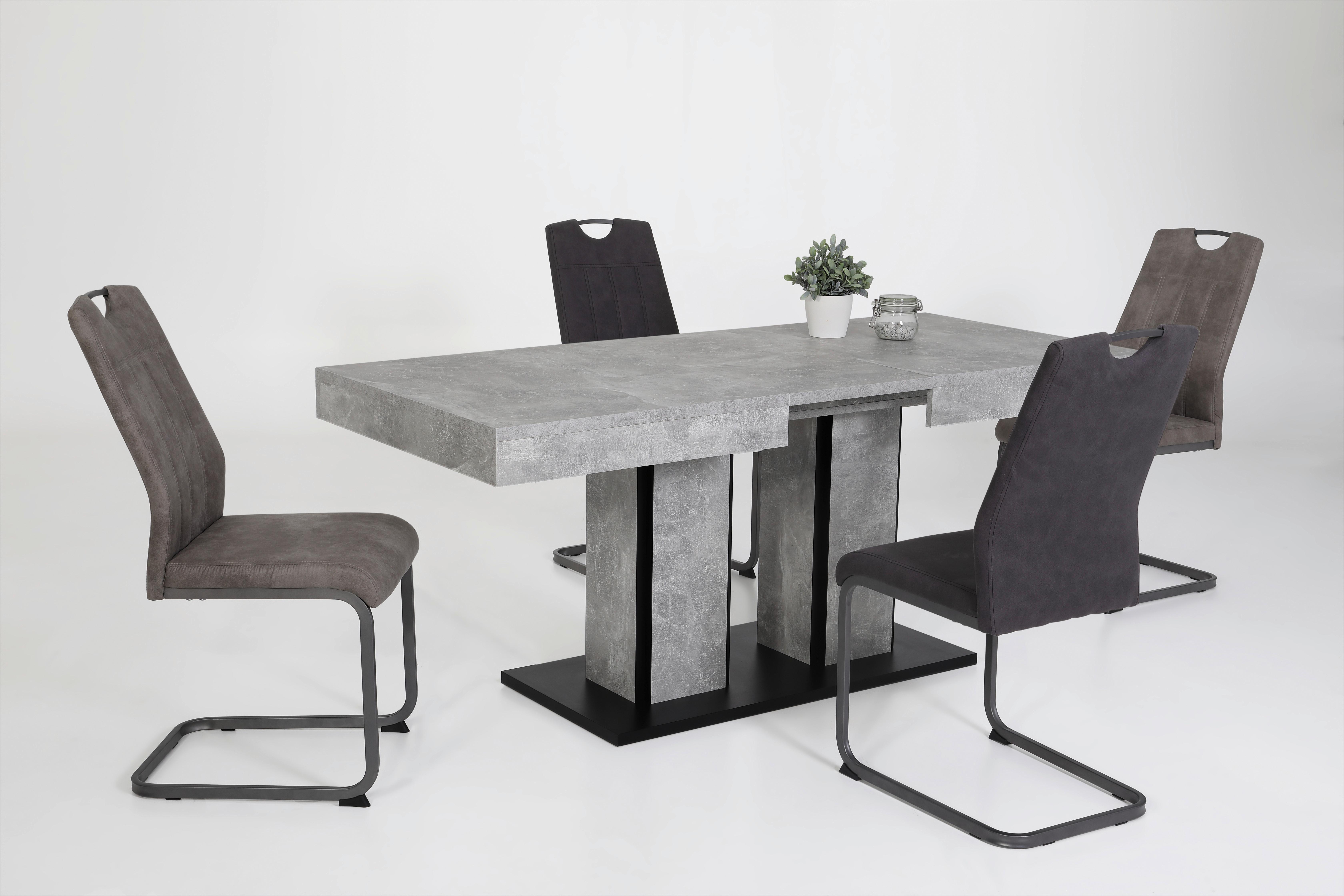 Esstisch Rose Anthrazit/Grau Holzwerkstoff P & B Möbel > Tische > Esstische Anthrazit