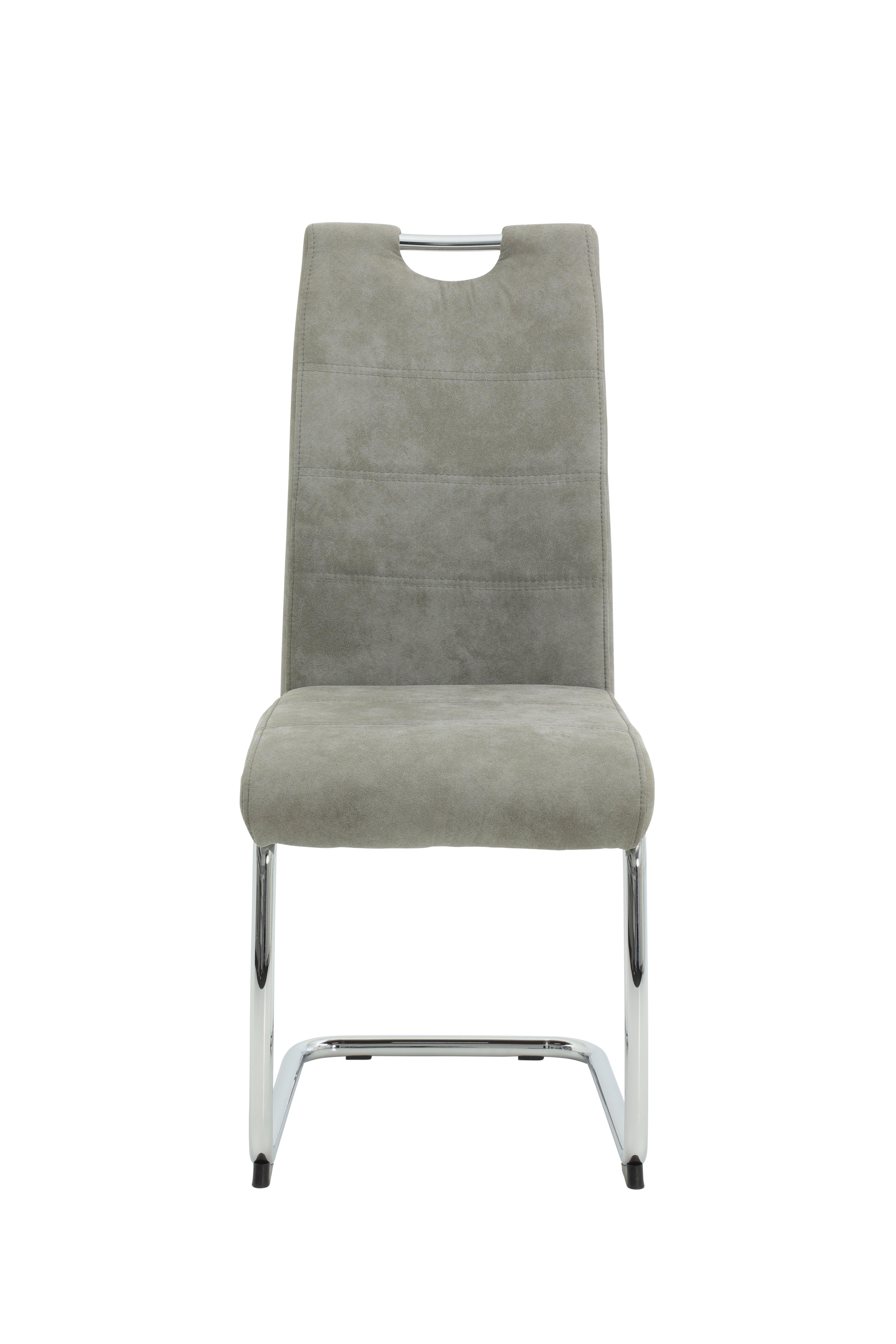 Schwingstuhl-Set Flora II S 2er-Set ca. 43x98 cm Grau Metall, Textil MID.YOU Möbel > Stühle > Stuhl-Sets > Esszimmerstühle Sets Grau