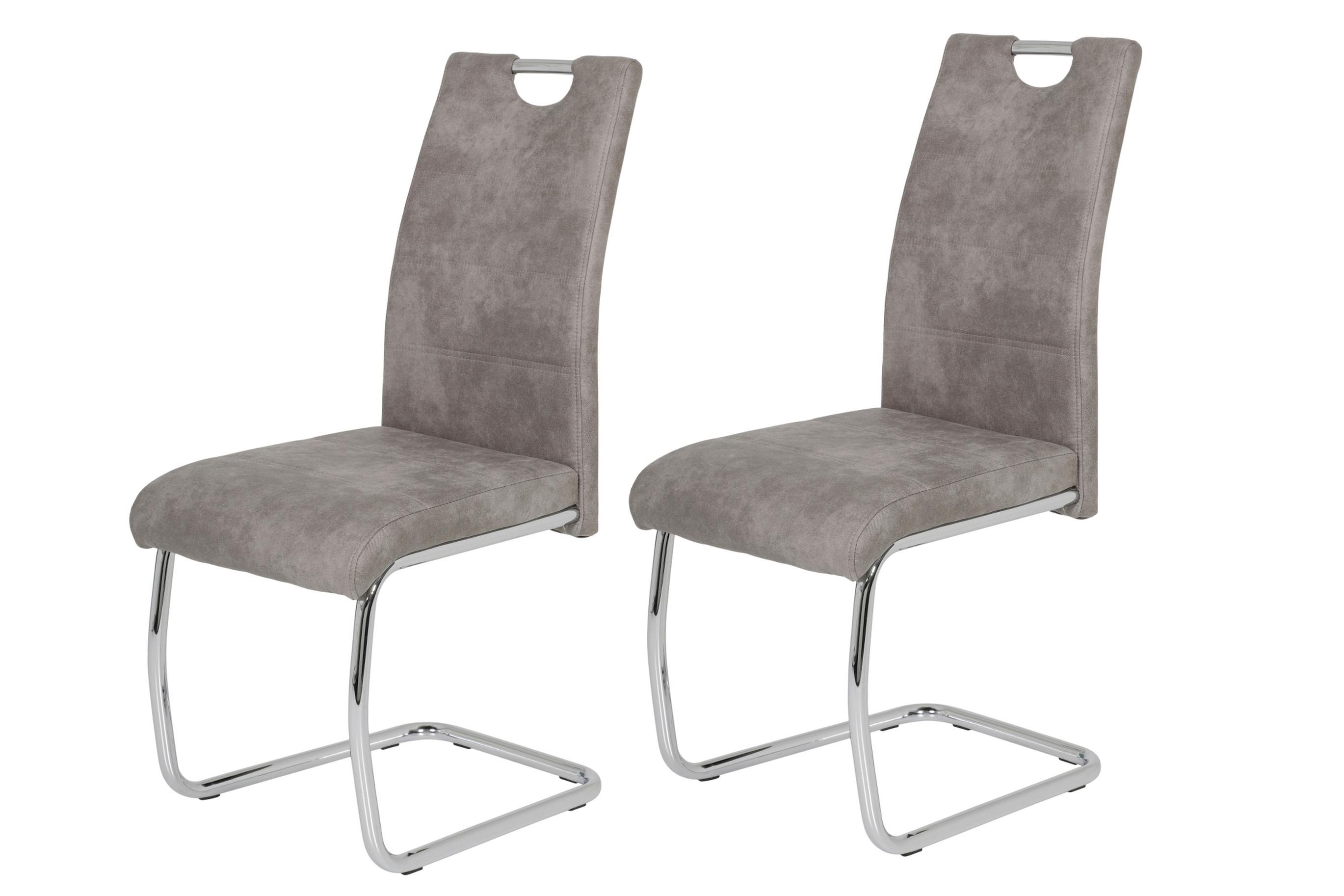 Wohnli Möbelsuche - Schwingstuhl-Set Flora II S 2er-Set ca. 43x98 cm Grau