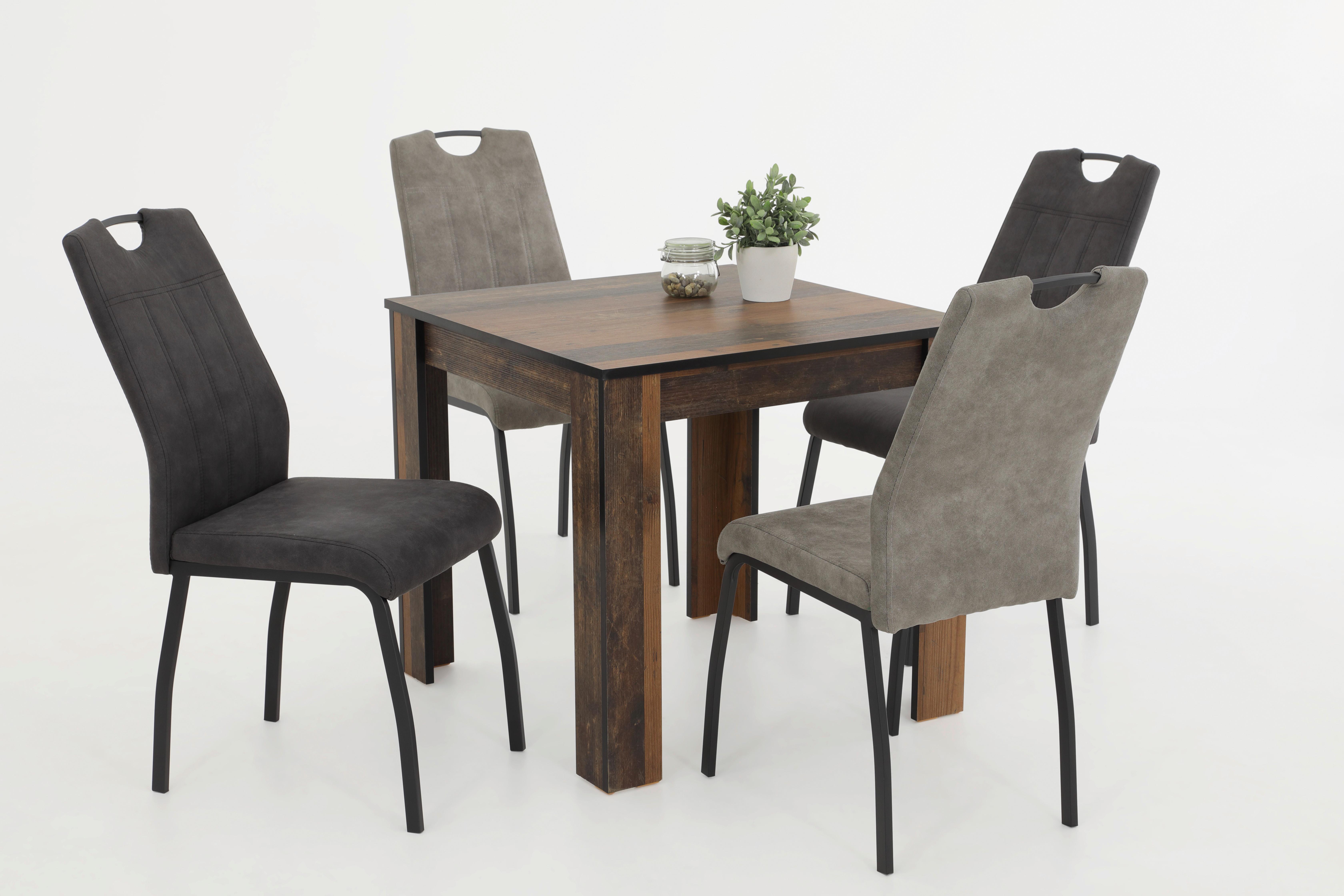 Stuhl-Set Elif Anthrazit Metall, Textil MID.YOU Möbel > Stühle > Stuhl-Sets > Esszimmerstühle Sets Anthrazit