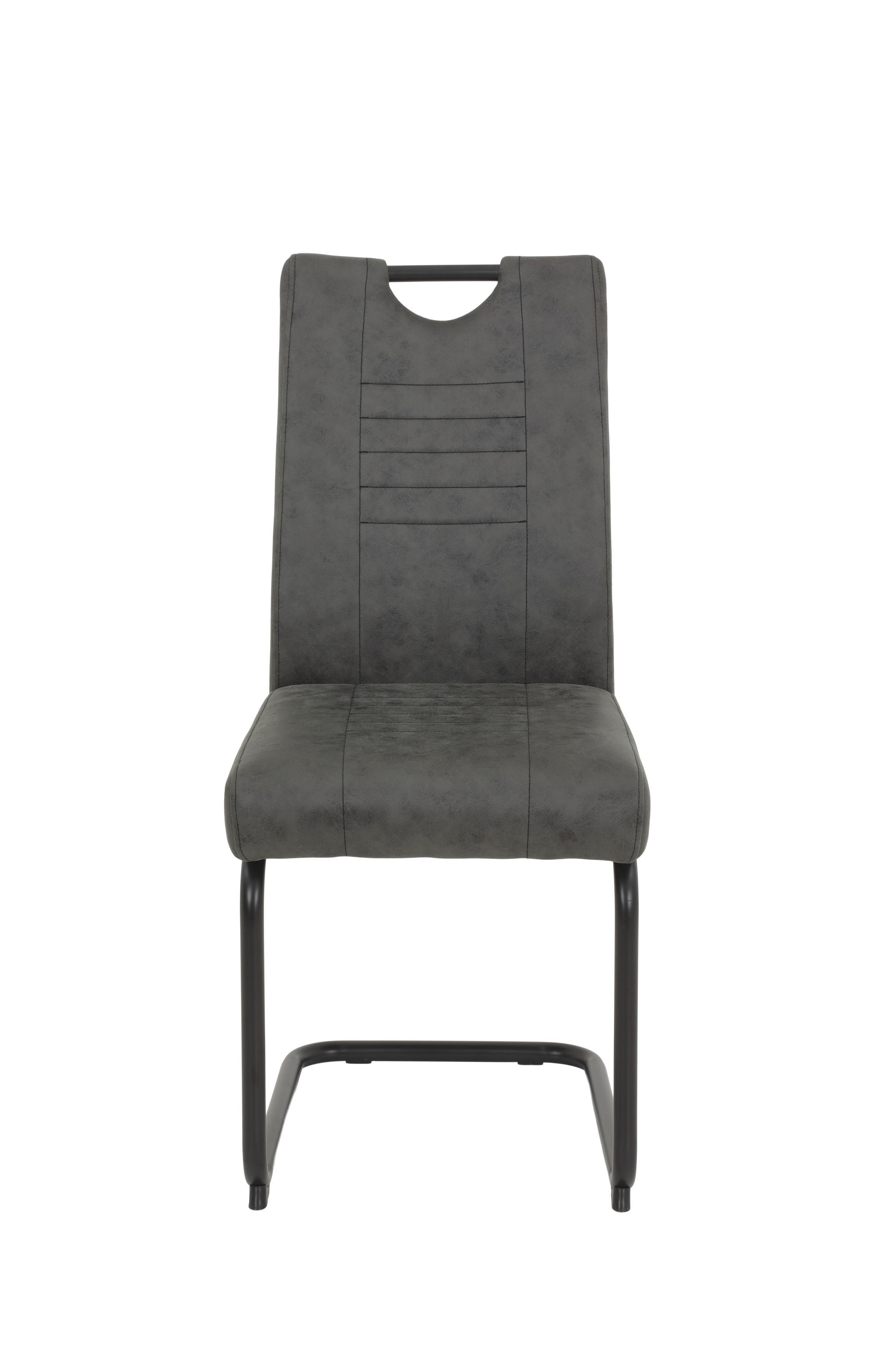 SCHWINGSTUHL-SET JUPITER S 2ER-SET Metall, Textil MID.YOU Möbel > Stühle > Stuhl-Sets > Esszimmerstühle Sets Anthrazit