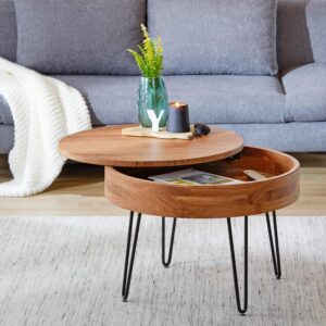 wohnli-moebel-suche-001630005701-1 Couchtisch Stan aus Akazie massiv mit Stauraum Holz, Metall Based Möbel > Tische > Couchtische > Couchtische mit Stauraum Braun