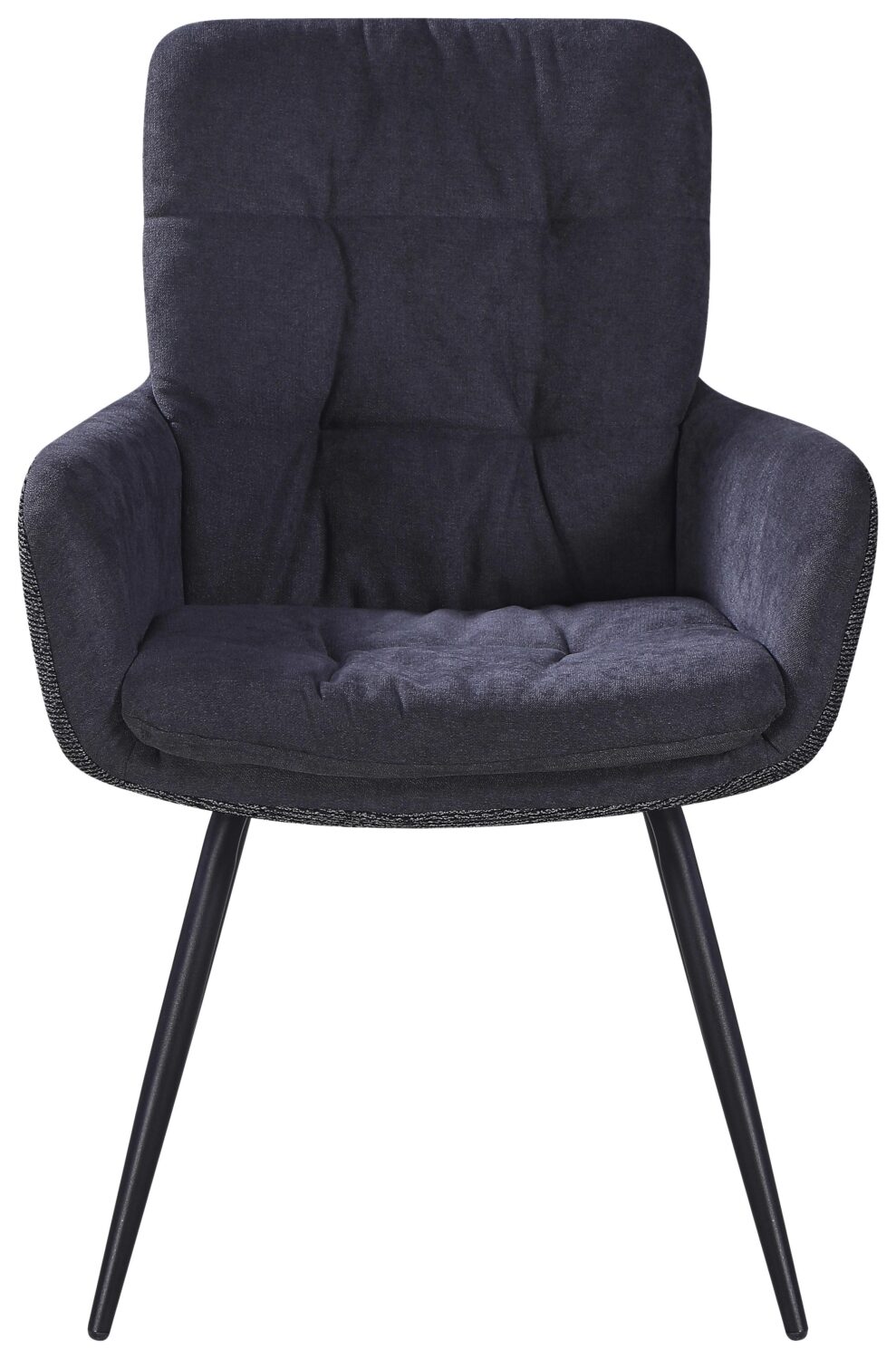 Armlehnstuhl Nova Grau/Schwarz Metall, Textil Premium Living Wohnzimmermöbel Grau