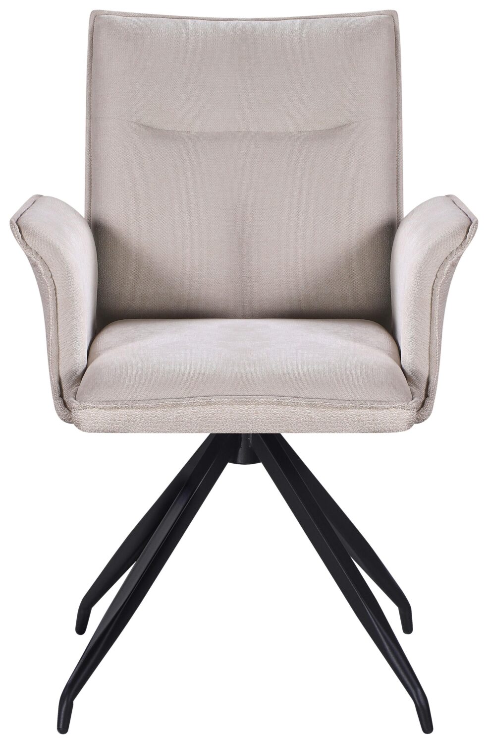 Armlehnstuhl Nova Beige Metall, Textil Premium Living Wohnzimmermöbel Beige