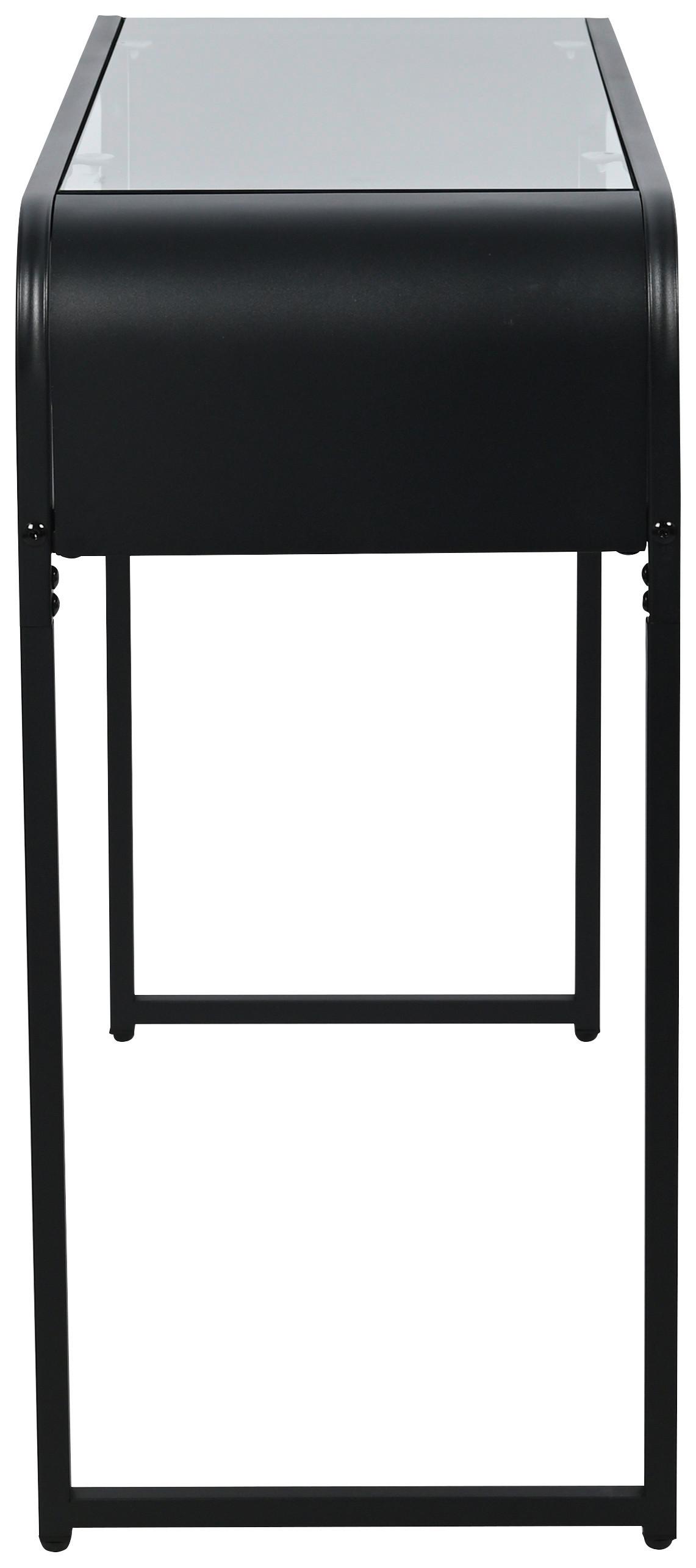 Konsole Florenz Schwarz Metall, Glas, Holzwerkstoff Mömax Möbel > Kommoden & Schubladenschränke > Konsolentische Schwarz