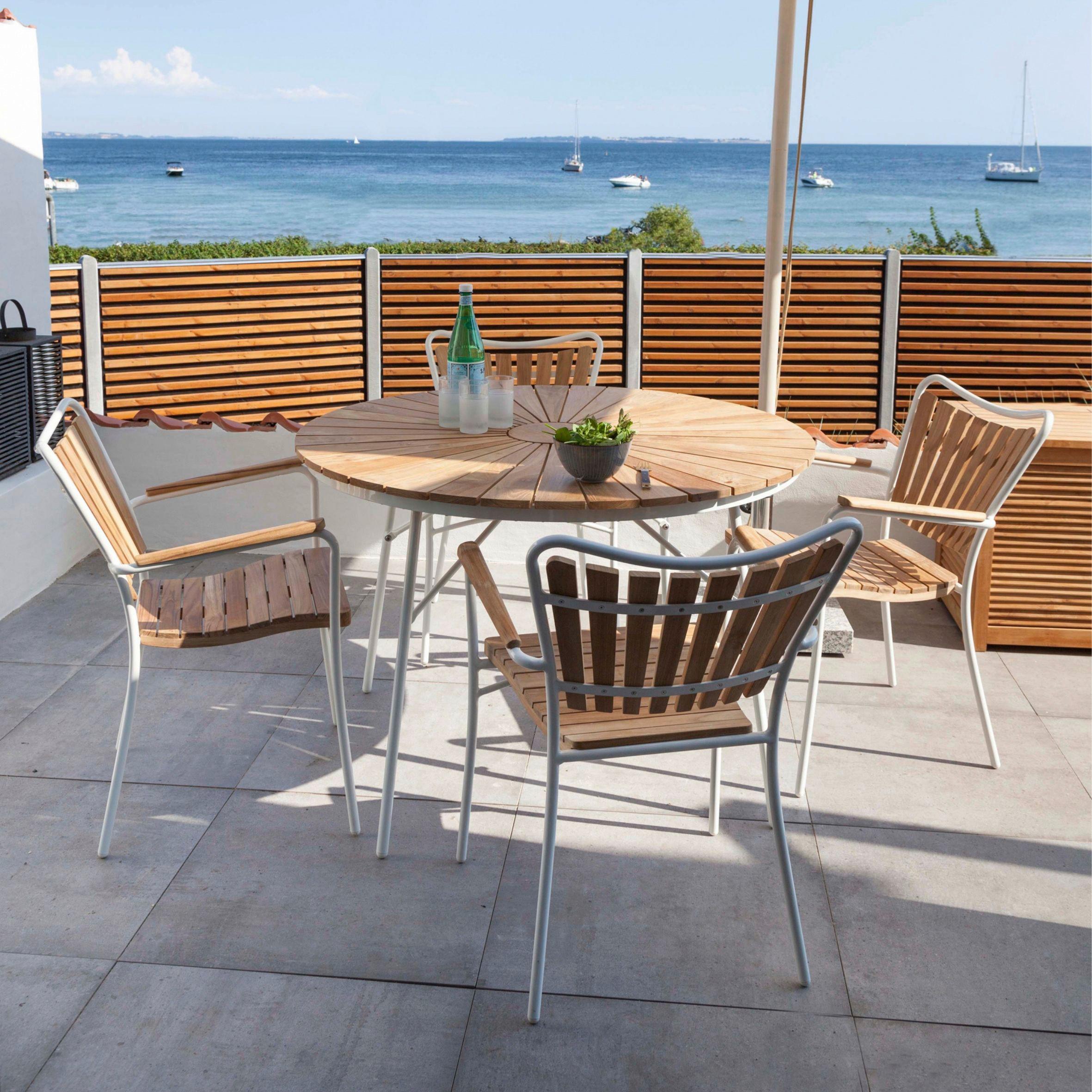 wohnli-moebel-suche-001685001209 Wohnli Möbelsuche - Gartentischgruppe Ellen Weiß/Teak 5-tlg.