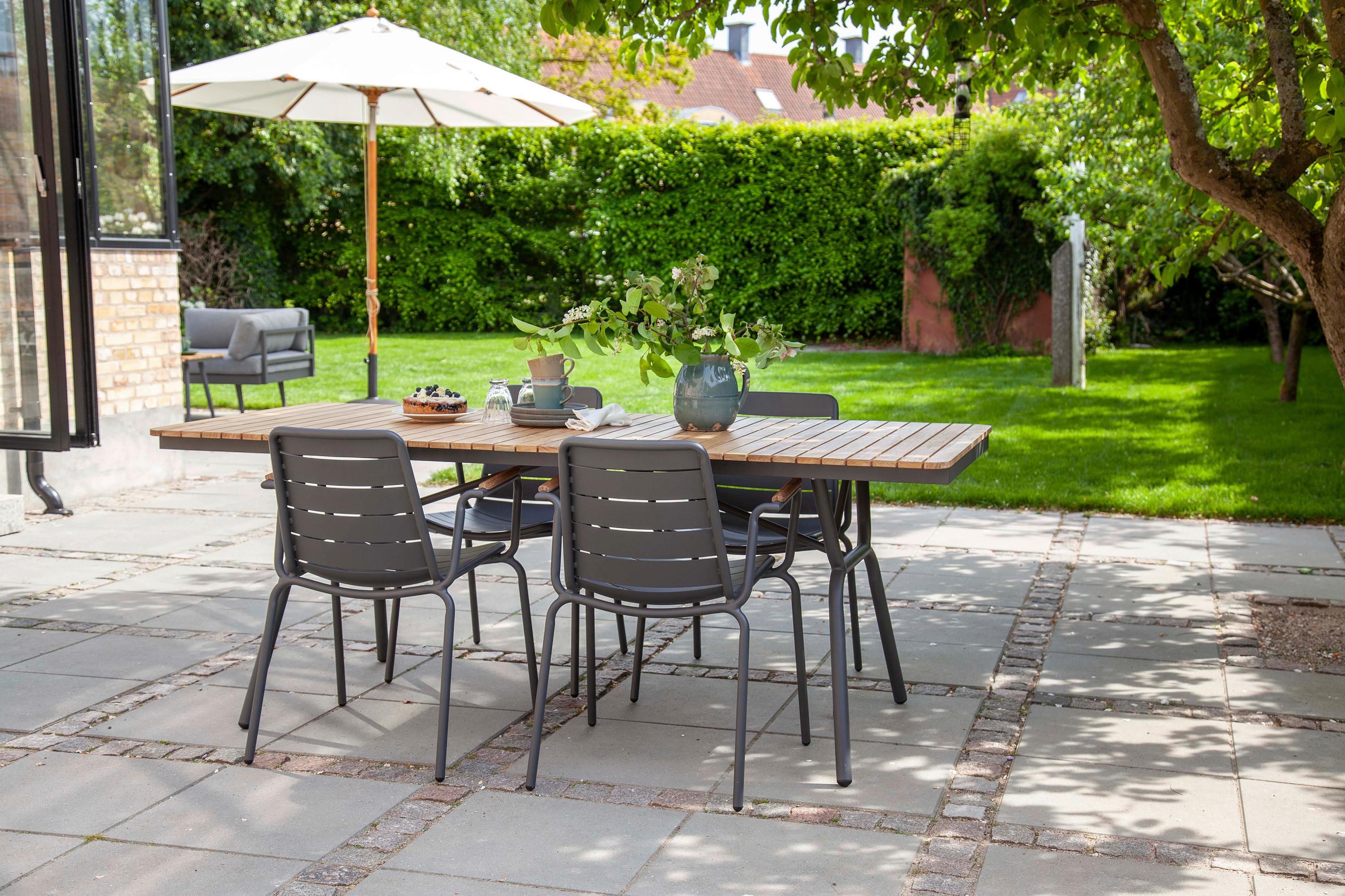 wohnli-moebel-suche-001685002103 Wohnli Möbelsuche - Gartentischgruppe Parc Anthrazit/Teak 5-tlg.