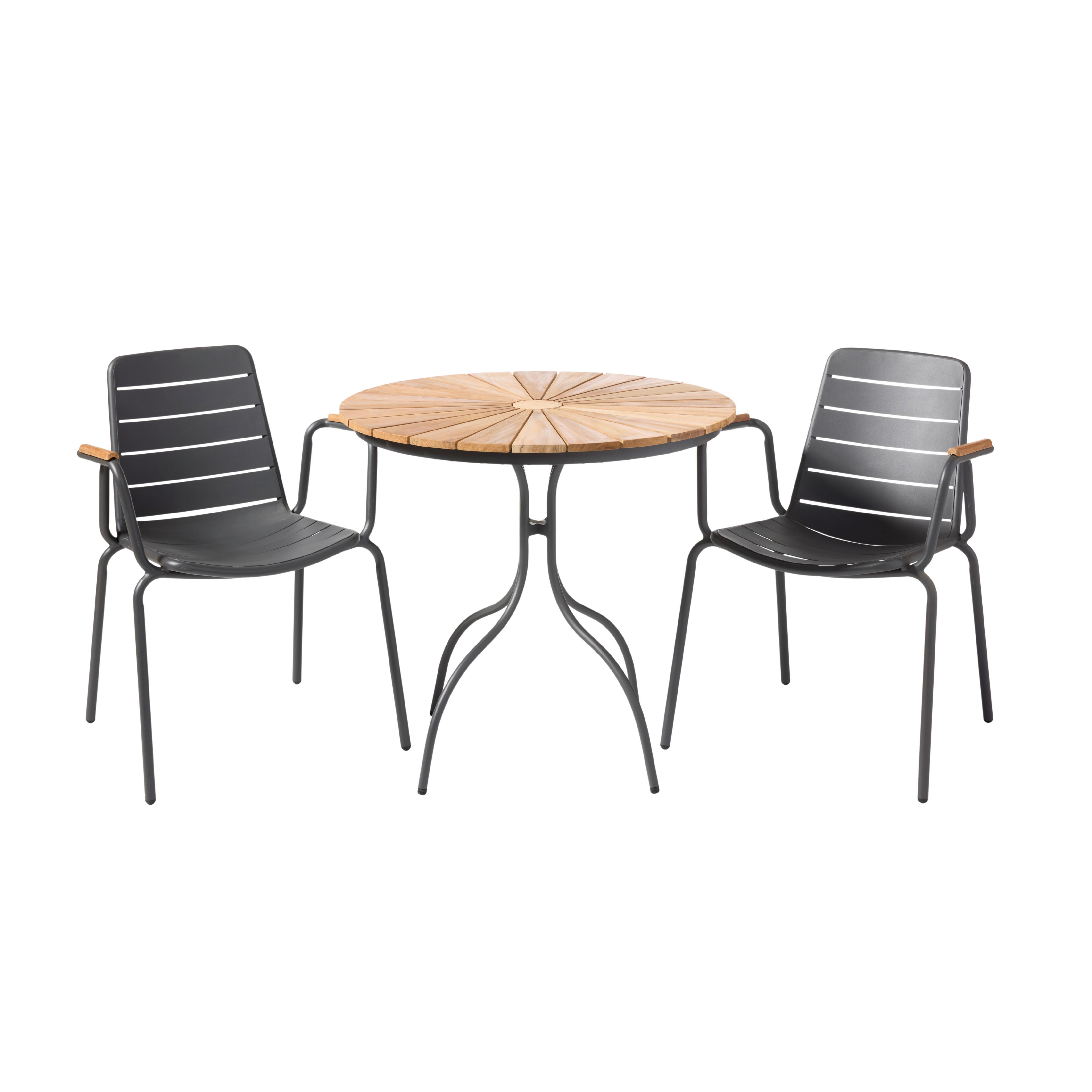wohnli-moebel-suche-001685002105 Wohnli Möbelsuche - Gartentischgruppe Parc Anthrazit/Teak 3-tlg.