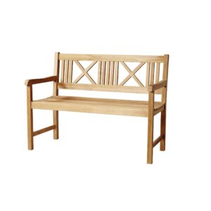 Gartenbank Holz Rosenborg Teak 2er-Sitzer Holz Gardenson Garten & Outdoor > Gartenmöbel > Gartenbänke Braun