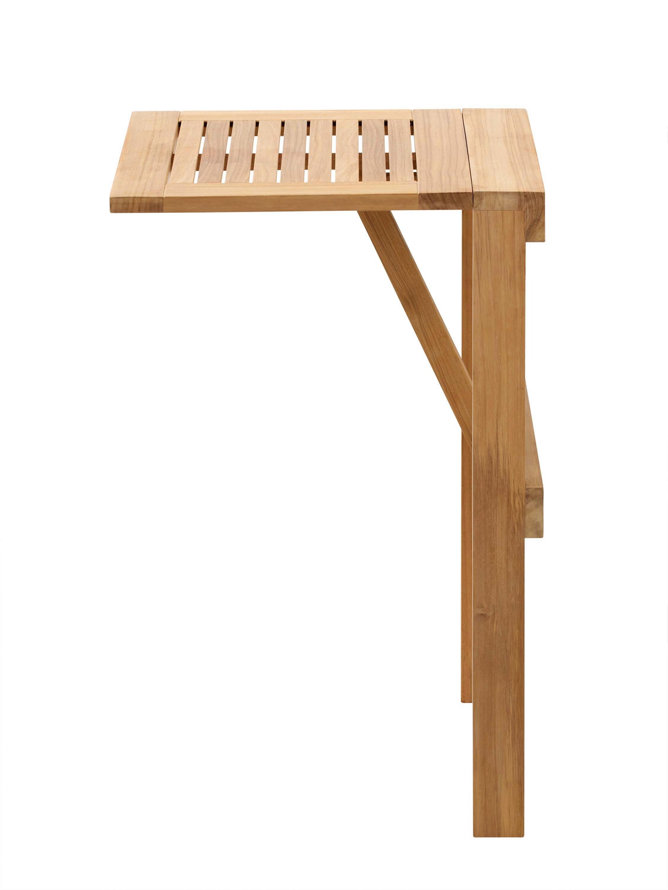 Wohnli Möbelsuche - Balkonklapptisch aus Holz ca. 45x49 cm Teak massiv