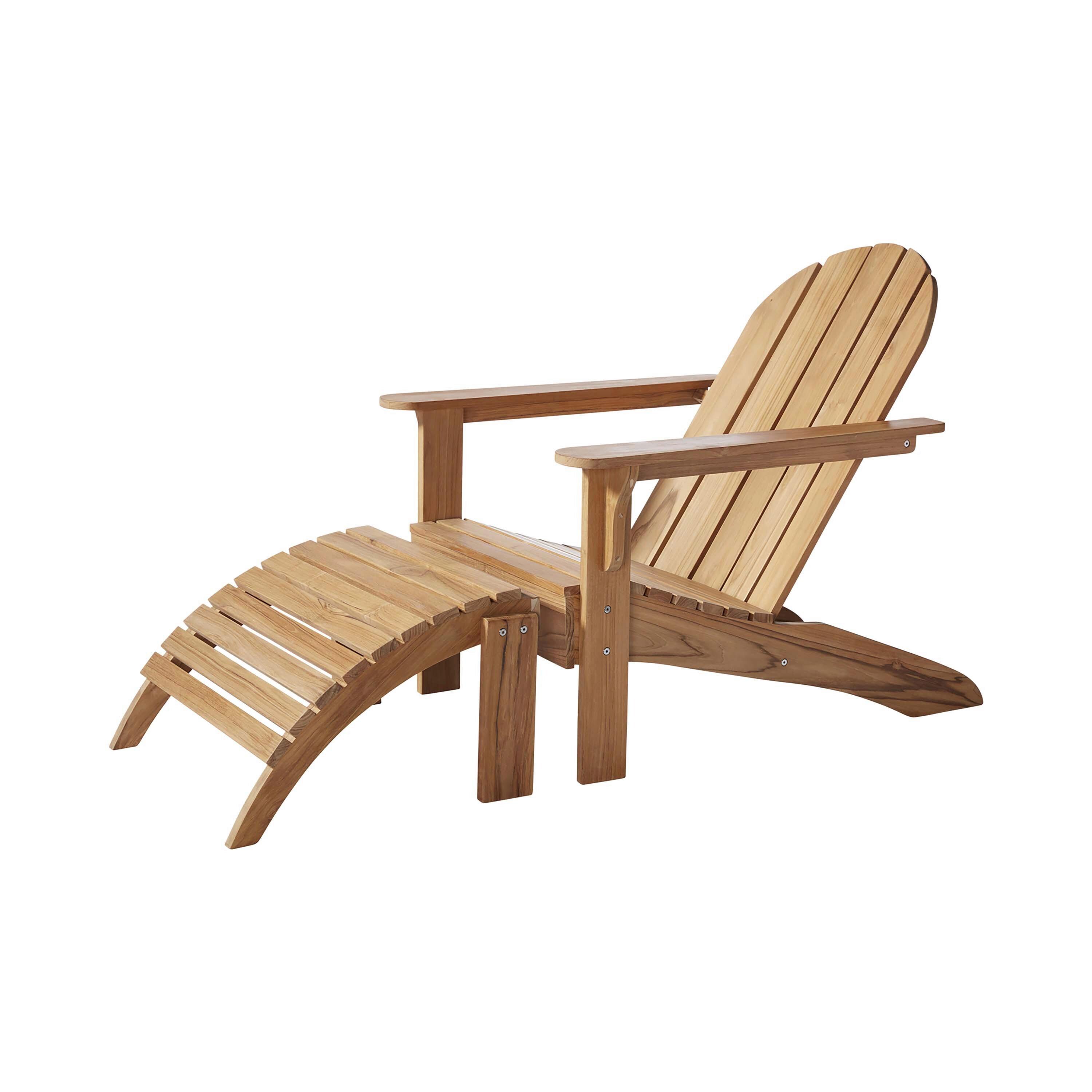 wohnli-moebel-suche-001685002802 Wohnli Möbelsuche - Gartenliege Adirondack Teak mit Hocker