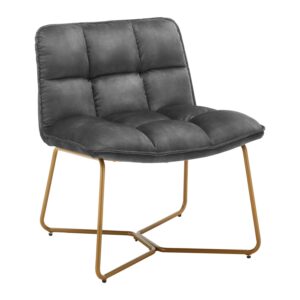 Wohnli Möbelsuche - Sessel Rina Grau Samt Gepolstert