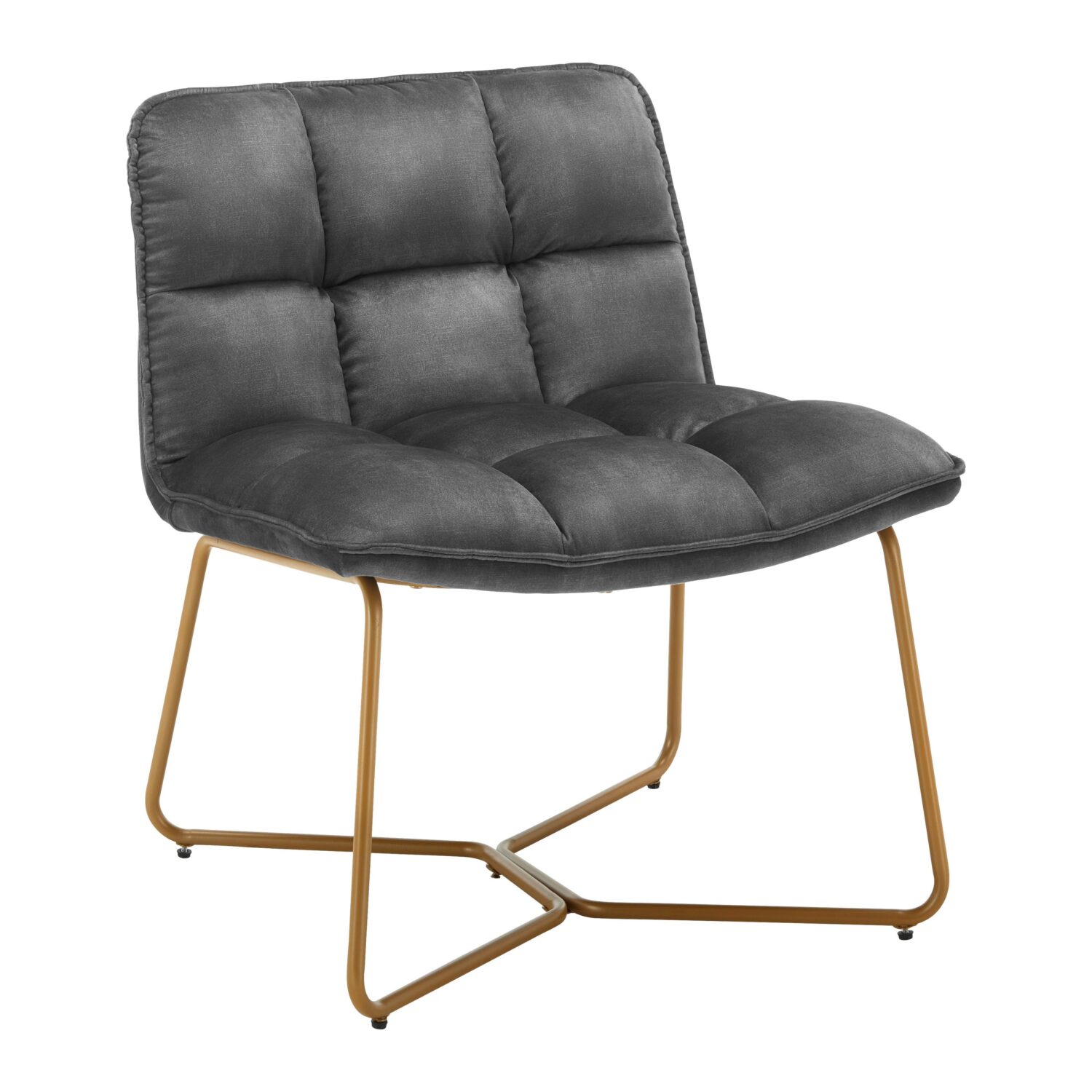 Wohnli Möbelsuche - Sessel Rina Grau Samt Gepolstert