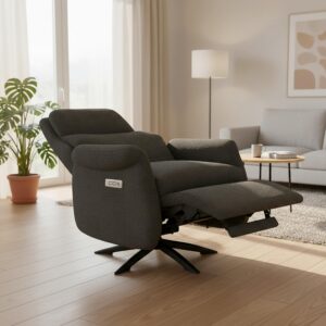 wohnli-moebel-suche-001692002301-1 Elektrischer Relaxsessel Alice mit Liege- und Relaxfunktion Holz, Metall, Textil Bessagi Home Möbel > Sessel > Relaxsessel Grau