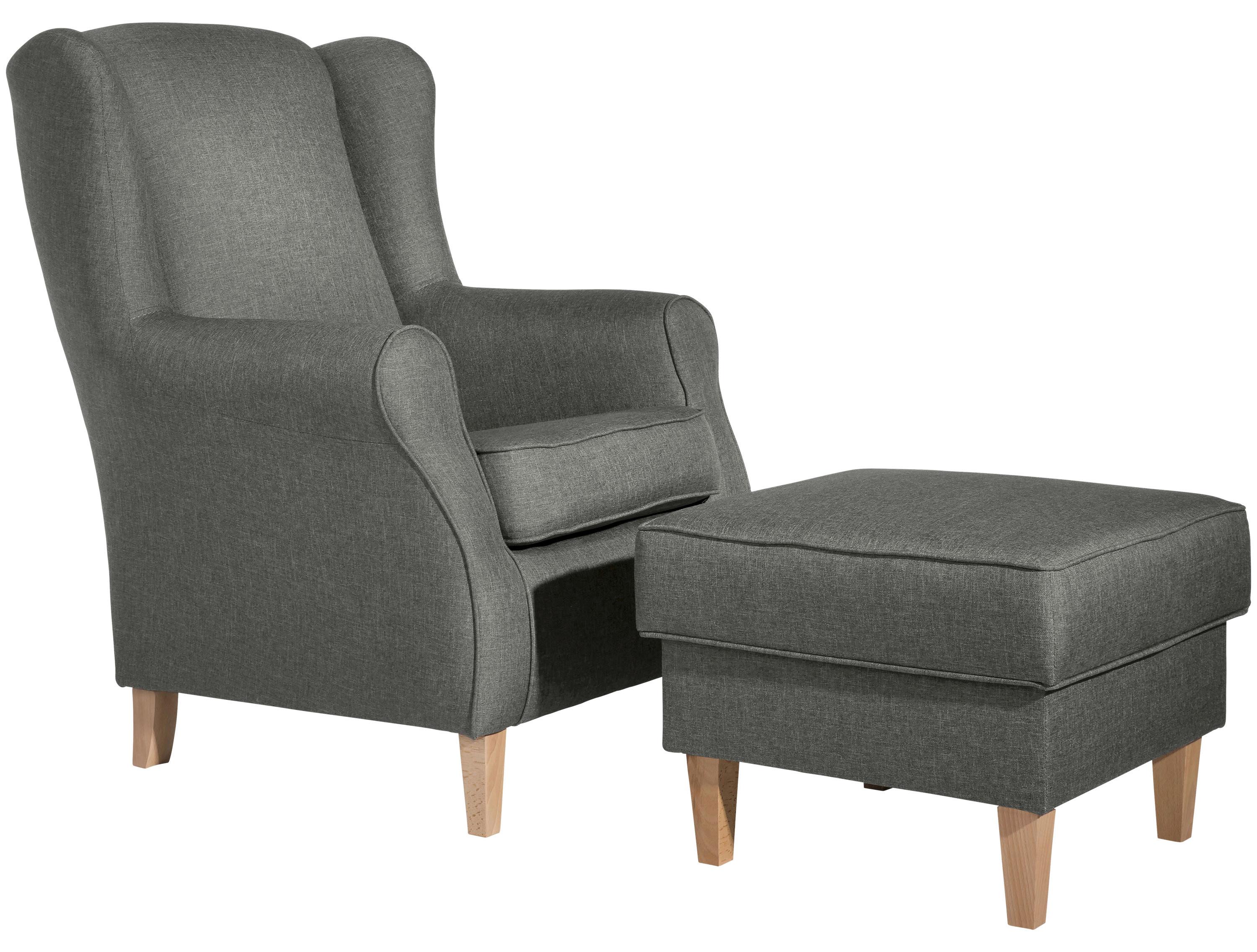 Hocker Lorris Hellgrau Flachgewebe Textil Max Winzer Möbel > Sessel > Hocker Grau