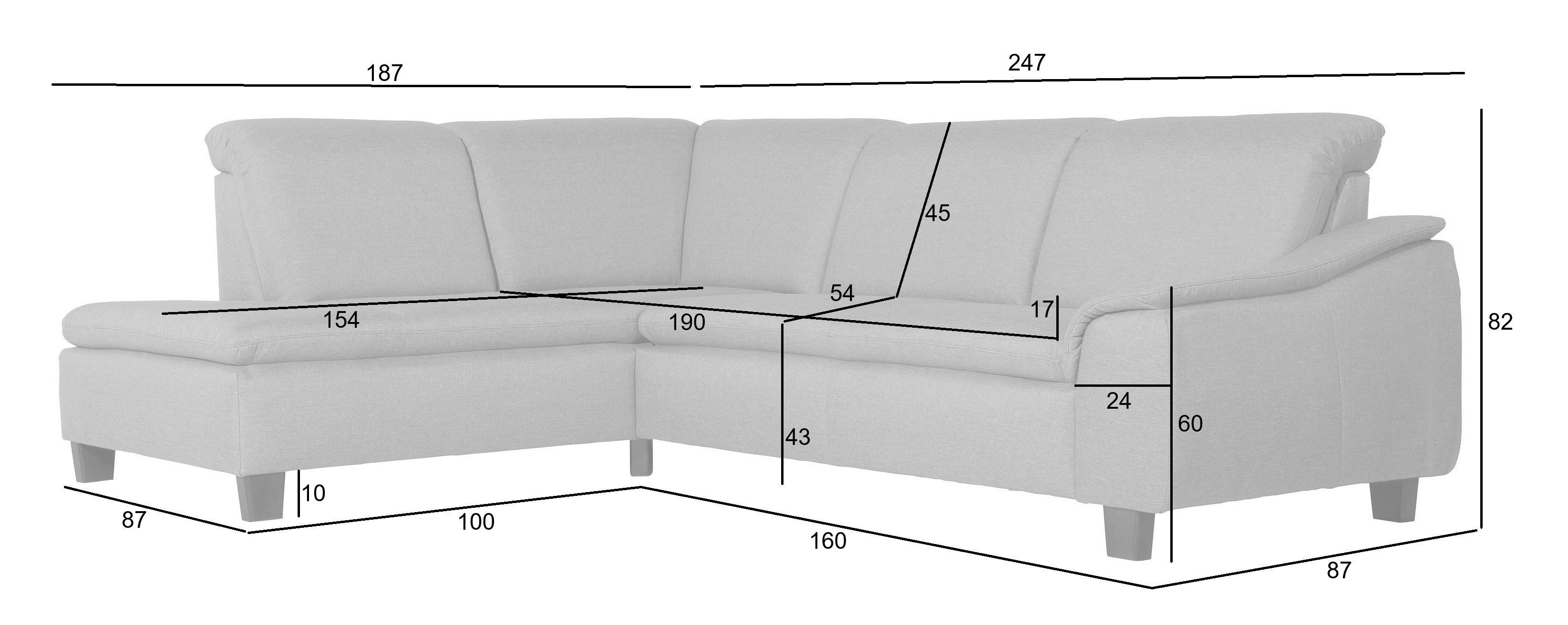 ECKSOFA AARON Textil Max Winzer Möbel > Sofas & Couches > Wohnlandschaften > Ecksofas > XXL Ecksofas Anthrazit