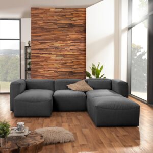WOHNLANDSCHAFT LENA Textil Max Winzer Möbel > Sofas & Couches > Wohnlandschaften > Wohnlandschaften U-Form Anthrazit