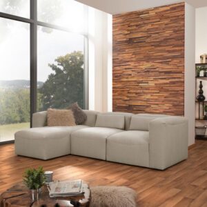Ecksofa Lena in Creme Flachgewebe Textil Max Winzer Möbel > Sofas & Couches > Wohnlandschaften > Ecksofas > XXL Ecksofas Weiß