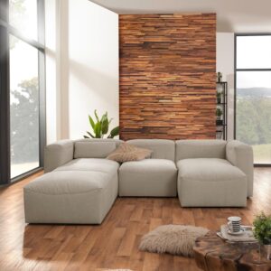 WOHNLANDSCHAFT LENA Textil Max Winzer Möbel > Sofas & Couches > Wohnlandschaften > Wohnlandschaften U-Form Weiß