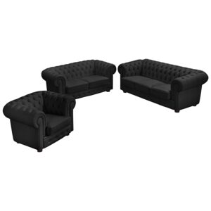 CHESTERFIELD-SOFA BRIDGEPORT Textil Max Winzer Möbel > Sofas & Couches > Sofas Schwarz