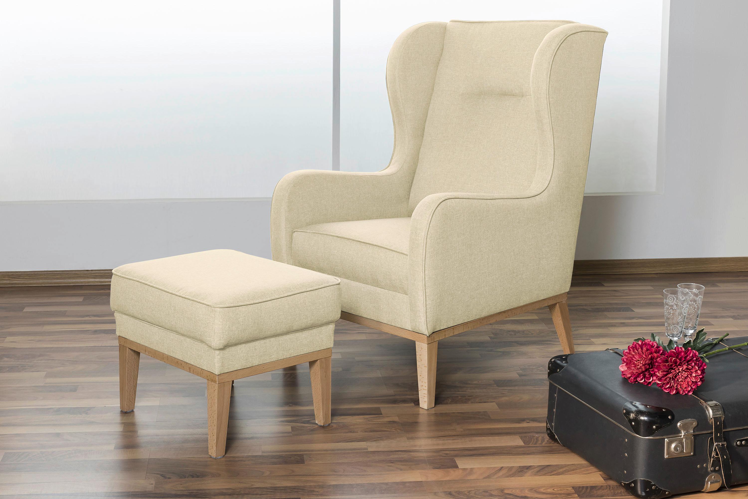 HOCKER ANGELO Textil Max Winzer Möbel > Sessel > Hocker Beige