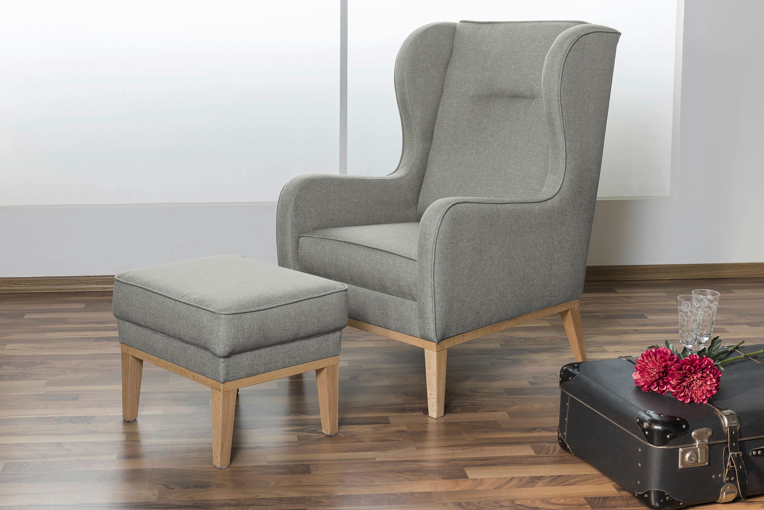 HOCKER ANGELO Textil Max Winzer Möbel > Sessel > Hocker Grau