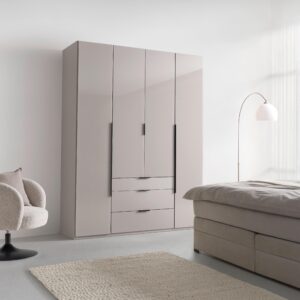 wohnli-moebel-suche-001787012009-1 Drehtürenschrank New York Grau/Sahara Glas, Holzwerkstoff Premium Living Möbel > Schränke > Kleiderschränke > Drehtürenschränke Grau