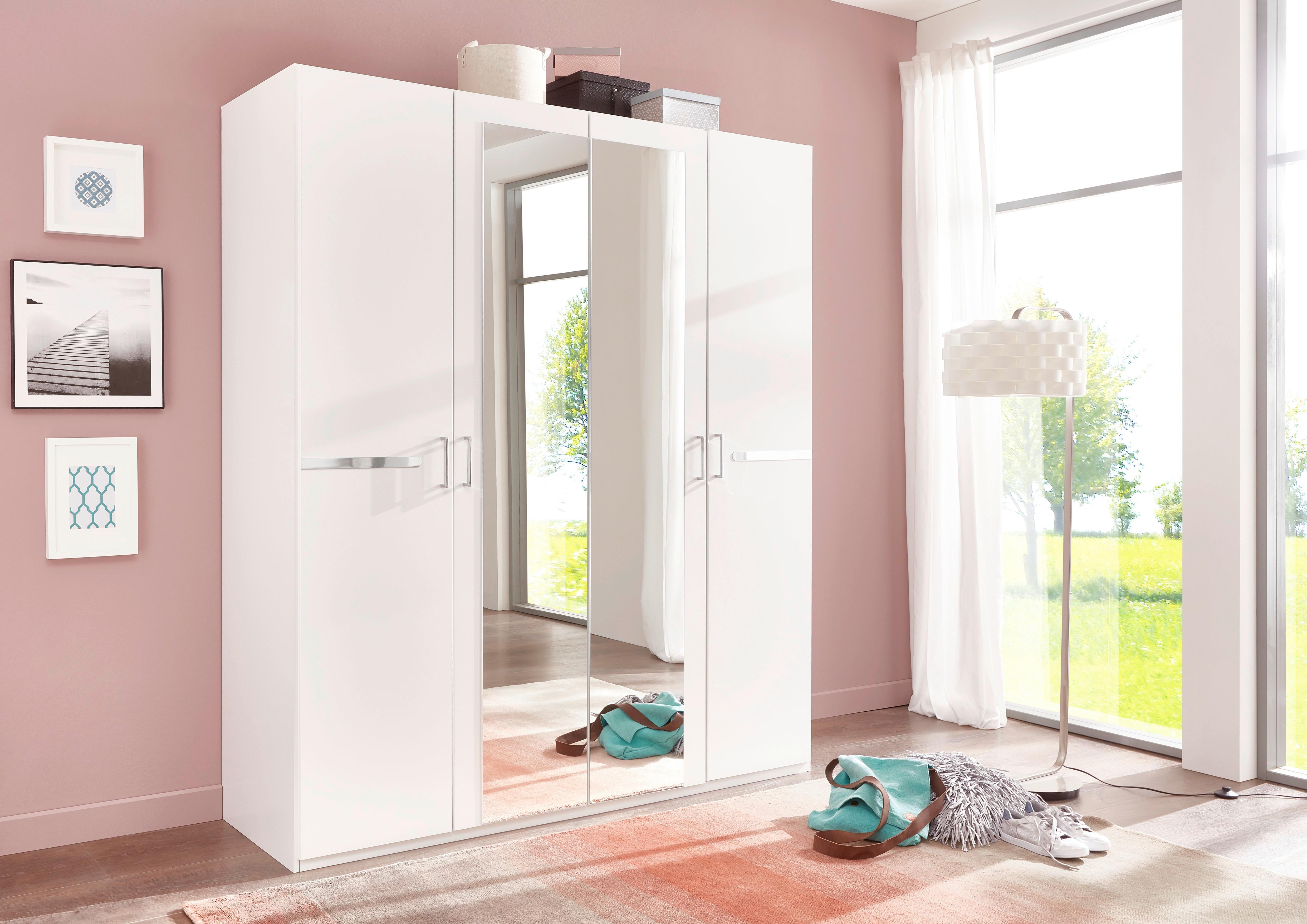 Drehtürenschrank Anna in Weiß Holzwerkstoff Mömax Möbel > Schränke > Kleiderschränke > Drehtürenschränke Weiß