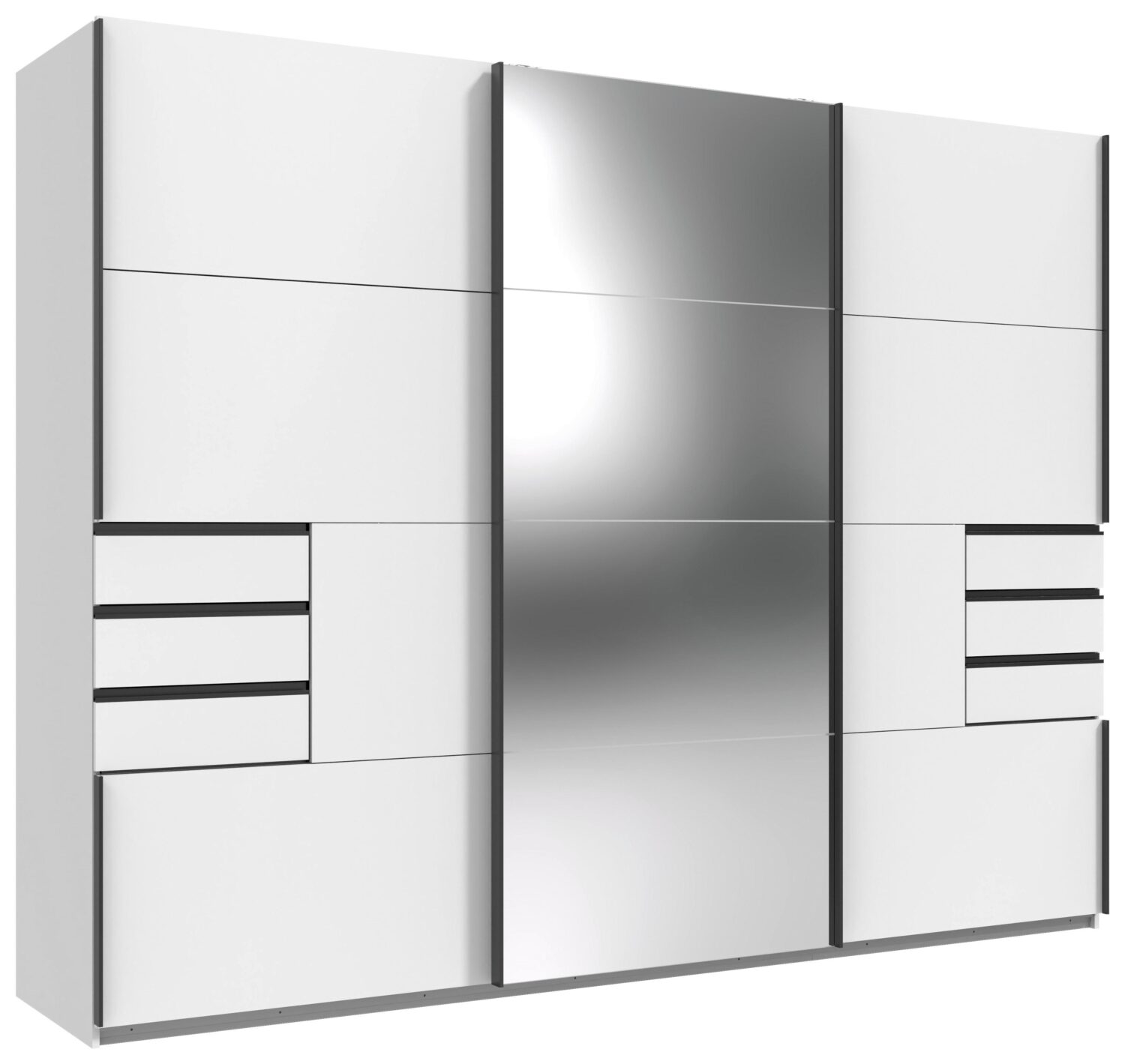 Wohnli Möbelsuche - Schwebetürenschrank Saigon ca. 270x210 cm Weiß