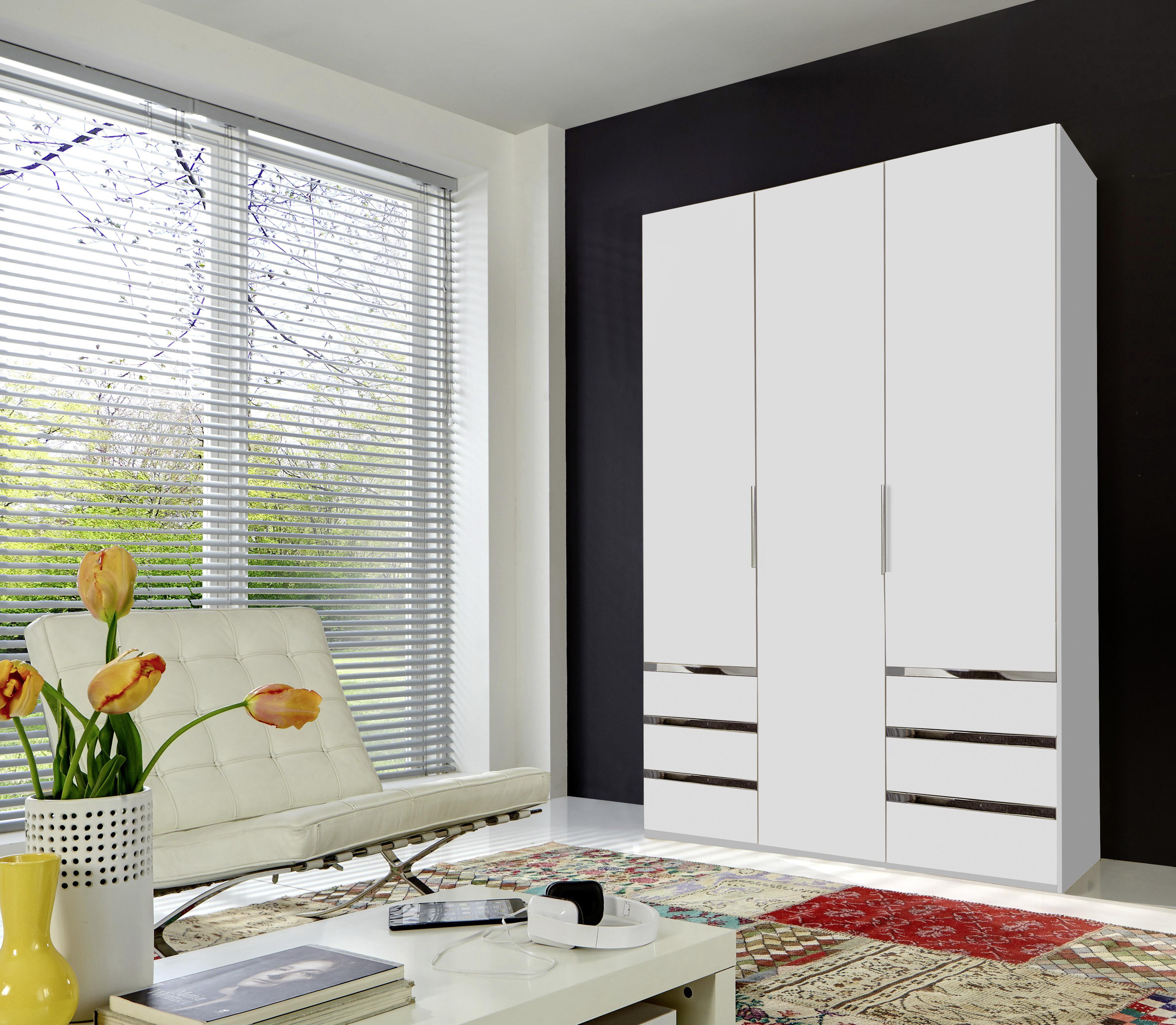 wohnli-moebel-suche-001787040701-1 Drehtürenschrank Level 36A ca. 150x216x58 cm Alpinweiß Holzwerkstoff MID.YOU Möbel > Schränke > Kleiderschränke > Drehtürenschränke Weiß