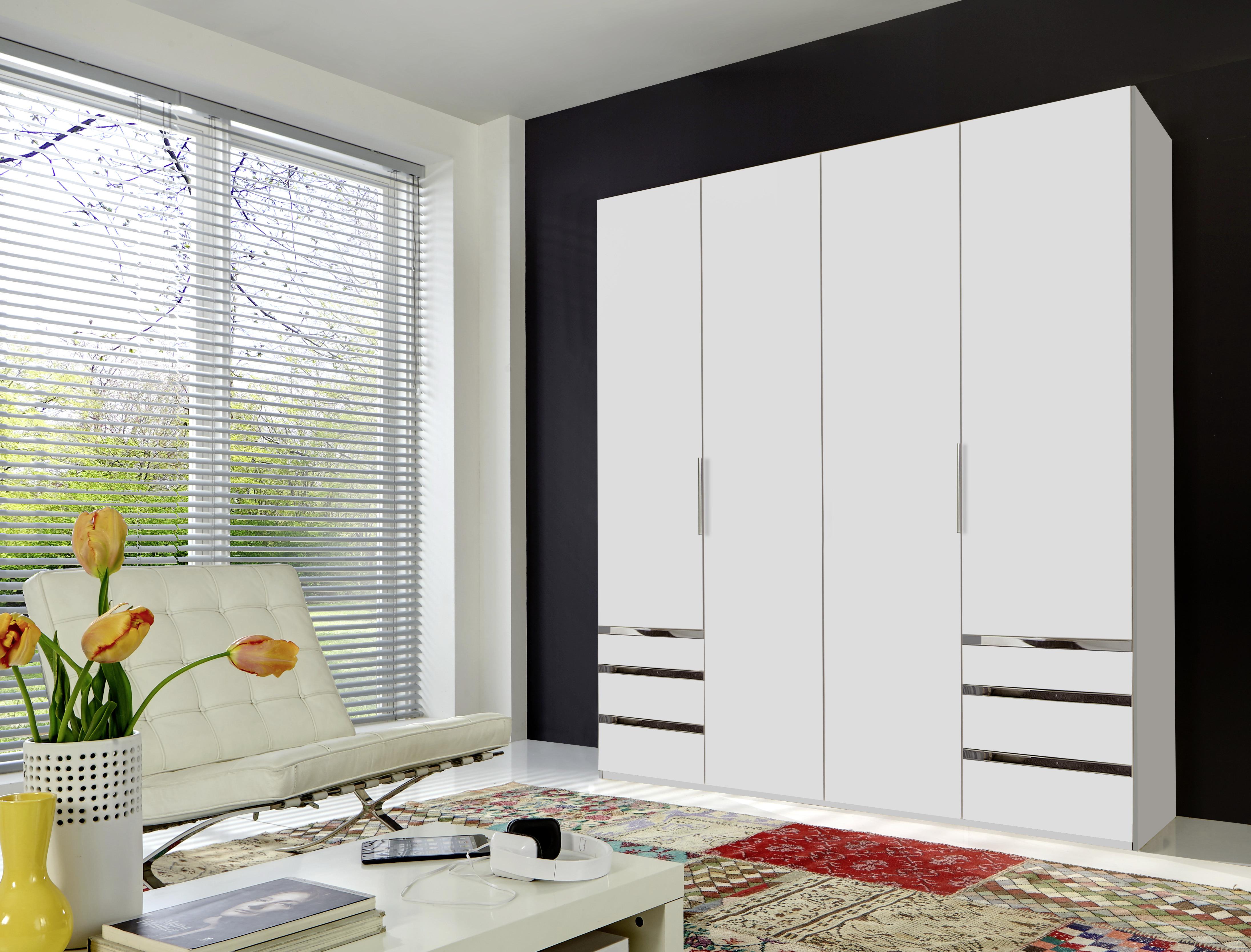 wohnli-moebel-suche-001787042501-1 Drehtürenschrank Level 36A ca. 200x216x58 cm Alpinweiß Holzwerkstoff MID.YOU Möbel > Schränke > Kleiderschränke > Drehtürenschränke Weiß