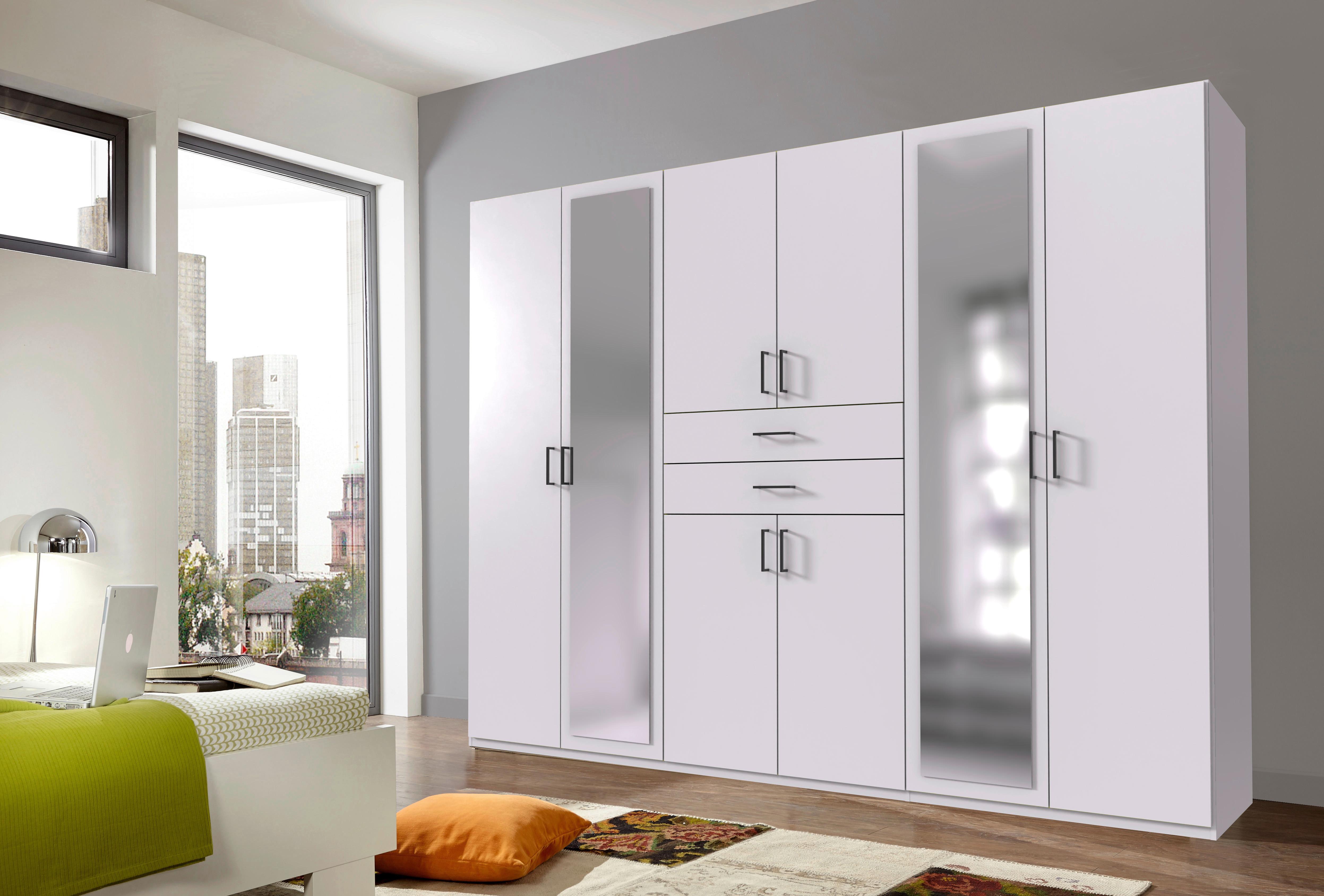 Drehtürenschrank Dillingen Weiß Glas, Holzwerkstoff Mömax Möbel > Schränke > Kleiderschränke > Drehtürenschränke Weiß