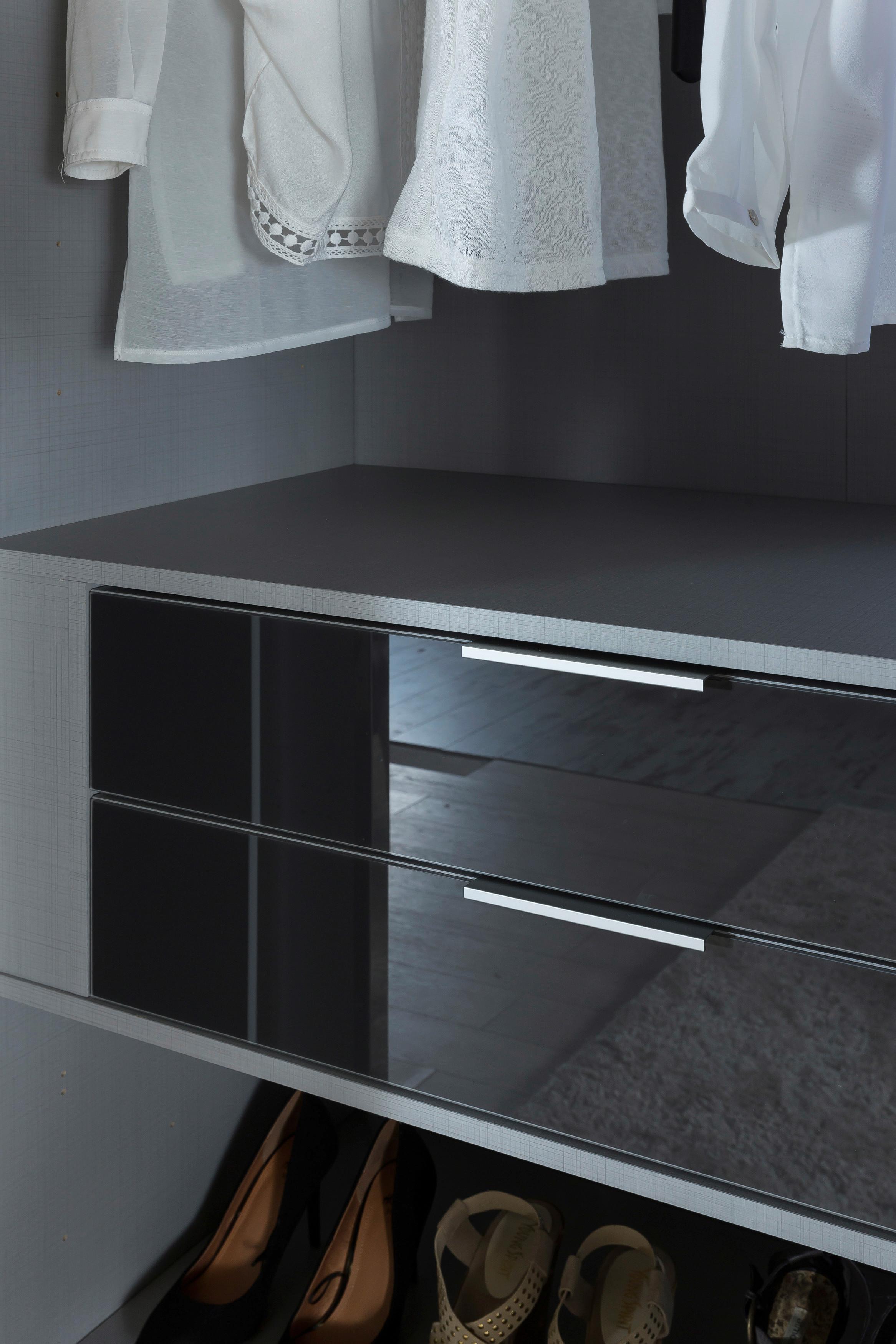 Schubkasteneinsatz Fresh ca. 96x35x50 cm Grau Glas, Holzwerkstoff MID.YOU Möbel > Schränke Grau