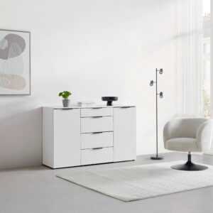 Kommode Level 36 Black A Weiß Metall Premium Living Möbel > Kommoden & Schubladenschränke > Kommoden Weiß