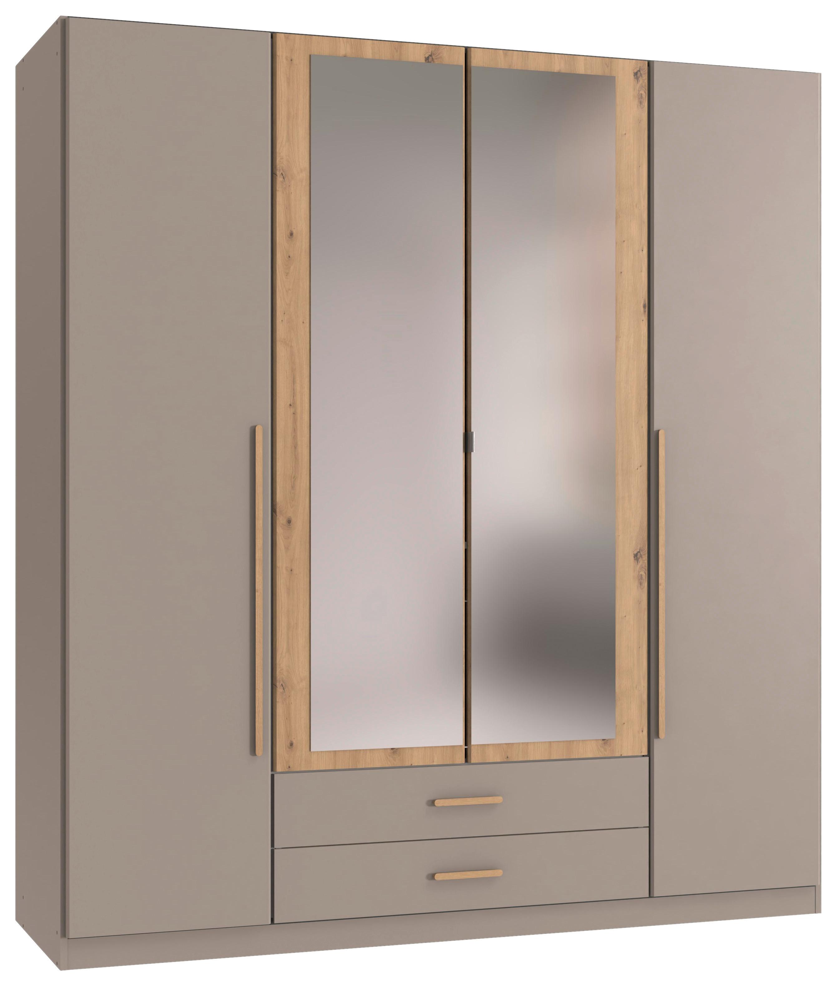 wohnli-moebel-suche-001787065801 Wohnli Möbelsuche - Drehtürenschrank Marburg Eiche Artisan/Grau/Sahara
