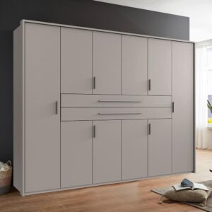 Kleiderschrank Lumio Grau/Sahara Holzwerkstoff Modern Living Möbel > Schränke > Kleiderschränke Grau