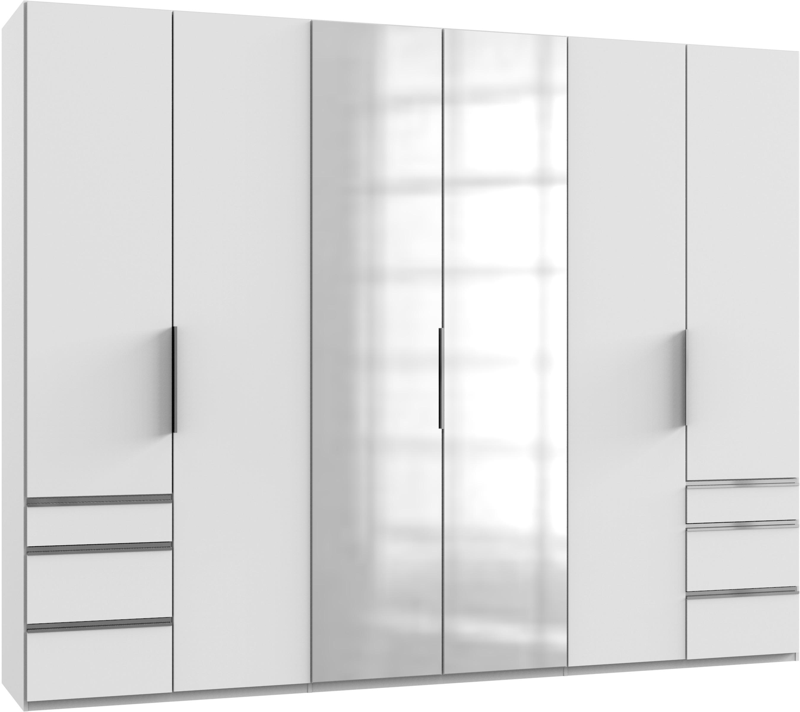wohnli-moebel-suche-001787077841 Wohnli Möbelsuche - Drehtürenschrank Level 36A mit Spiegel ca. 300 cm Weiß