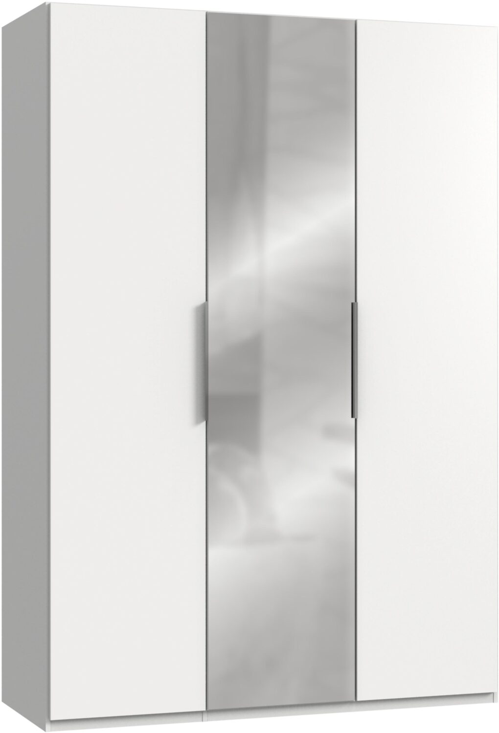 Wohnli Möbelsuche - Drehtürenschrank Level 36A mit Spiegel ca. 150 cm Weiß
