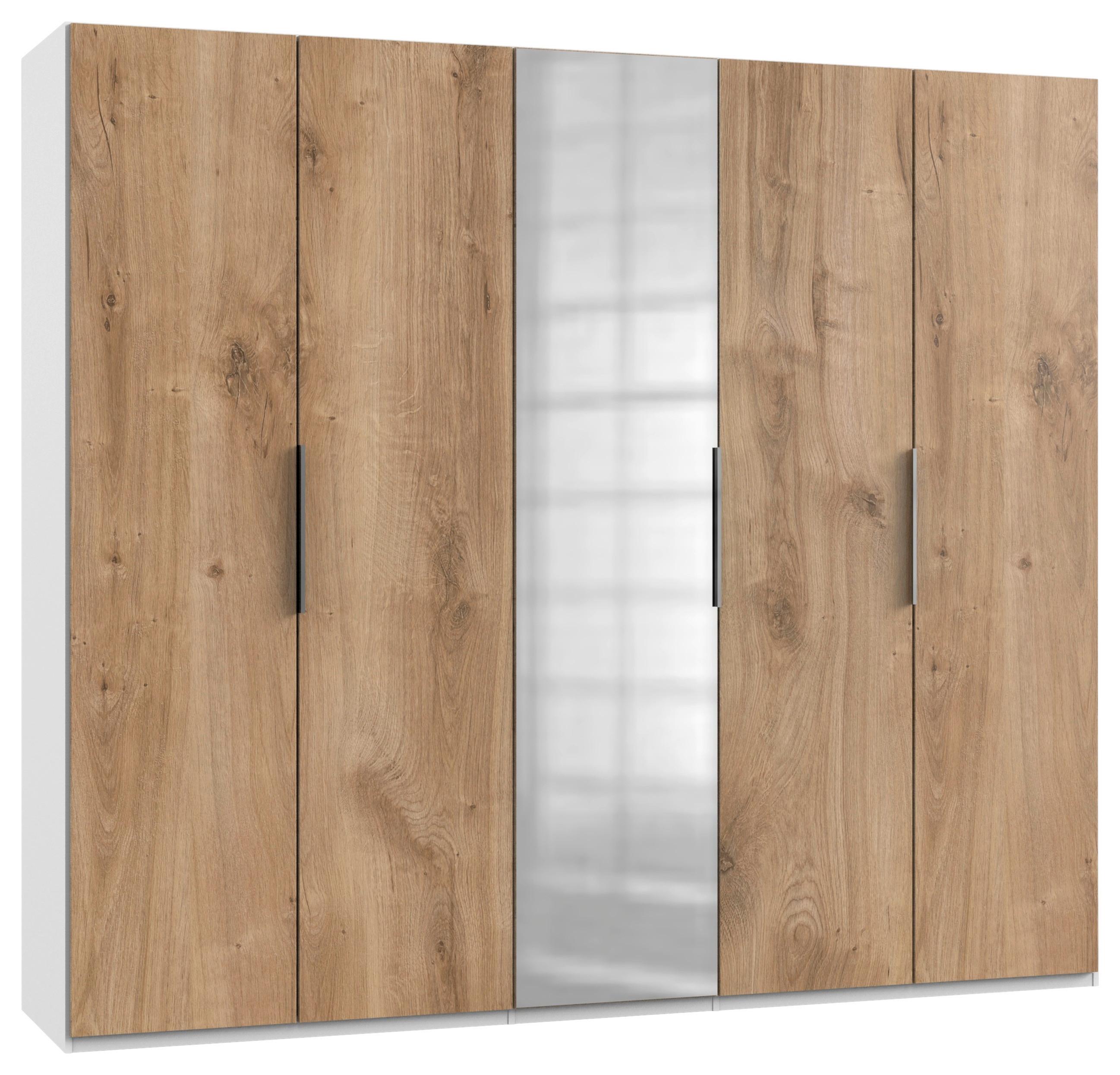 wohnli-moebel-suche-001787077858 Wohnli Möbelsuche - Drehtürenschrank Level 36A mit Spiegel ca. 250 cm Eiche/Weiß