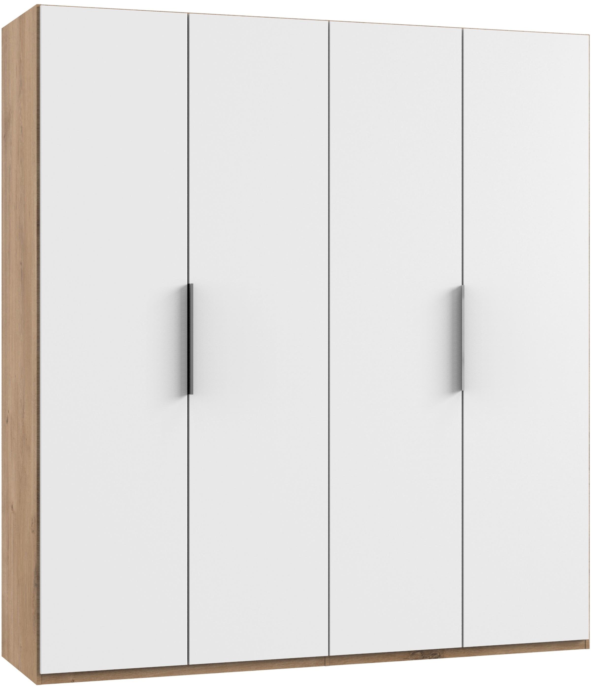 wohnli-moebel-suche-001787077879 Wohnli Möbelsuche - Drehtürenschrank Level 36A ca. 200x216x58 cm Weiß/Eiche