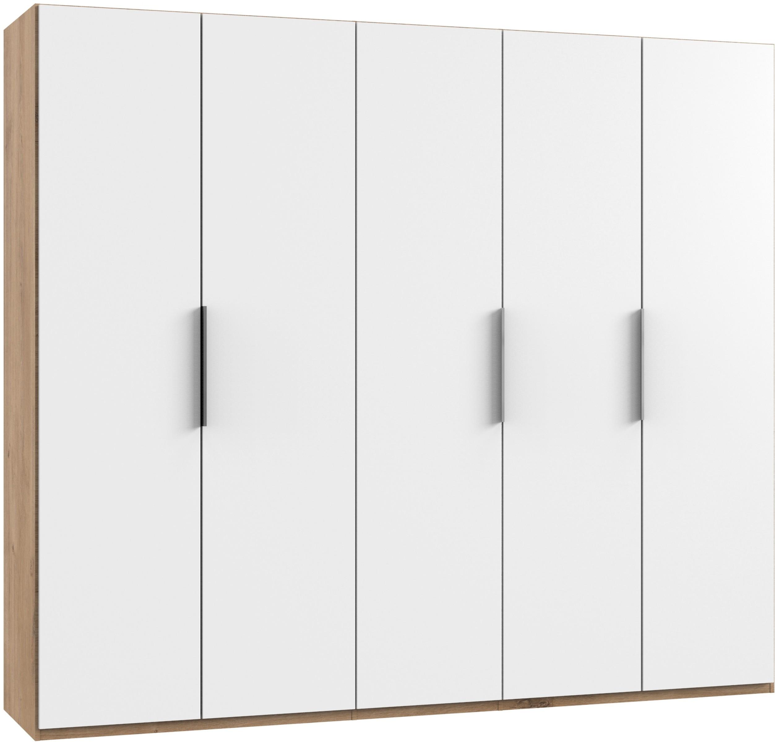 wohnli-moebel-suche-001787077885 Wohnli Möbelsuche - Drehtürenschrank Level 36A ca. 250x216x58 cm Weiß/Eiche