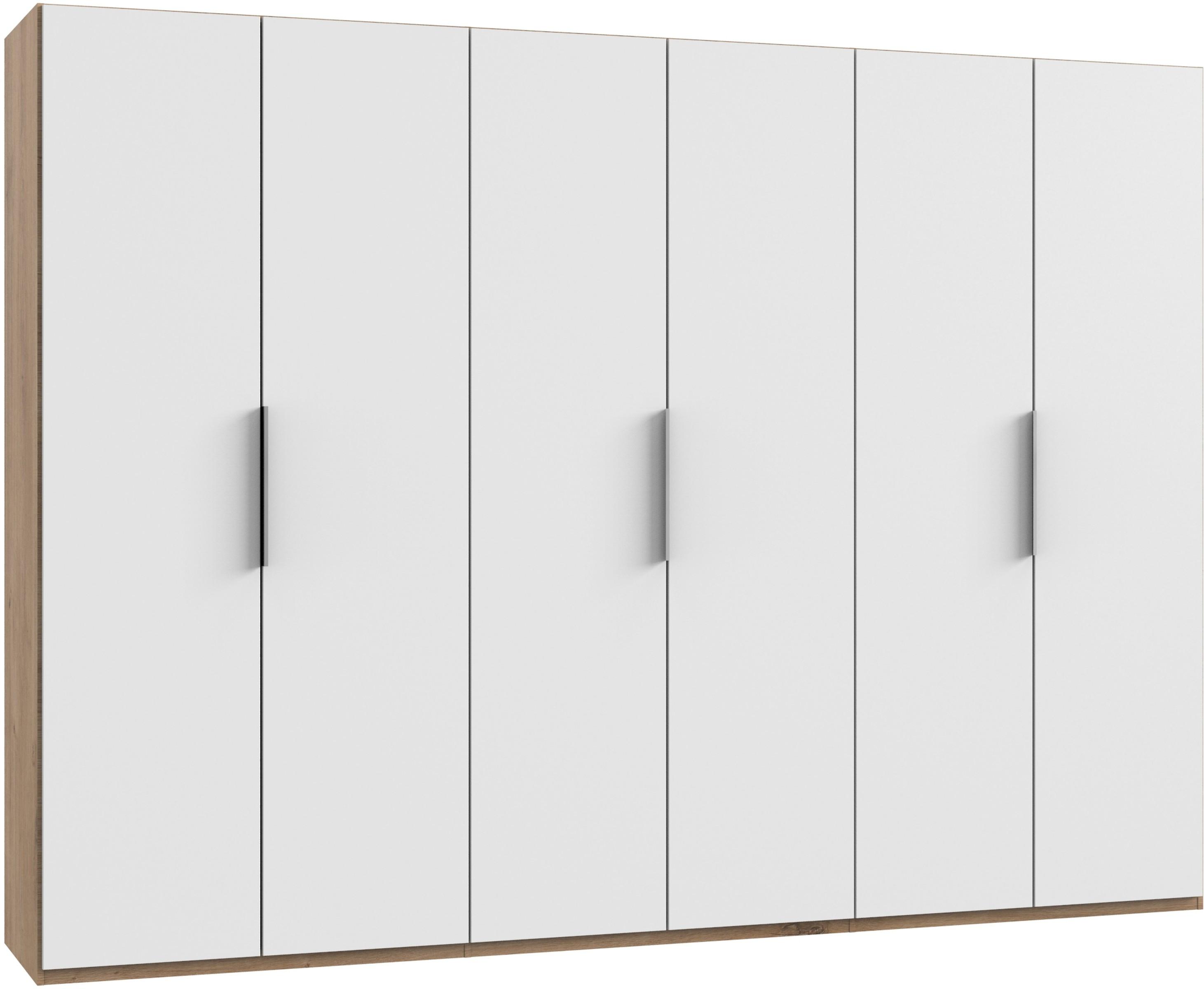 Wohnli Möbelsuche - Drehtürenschrank Level 36A ca. 300x216x58 cm Weiß/Eiche