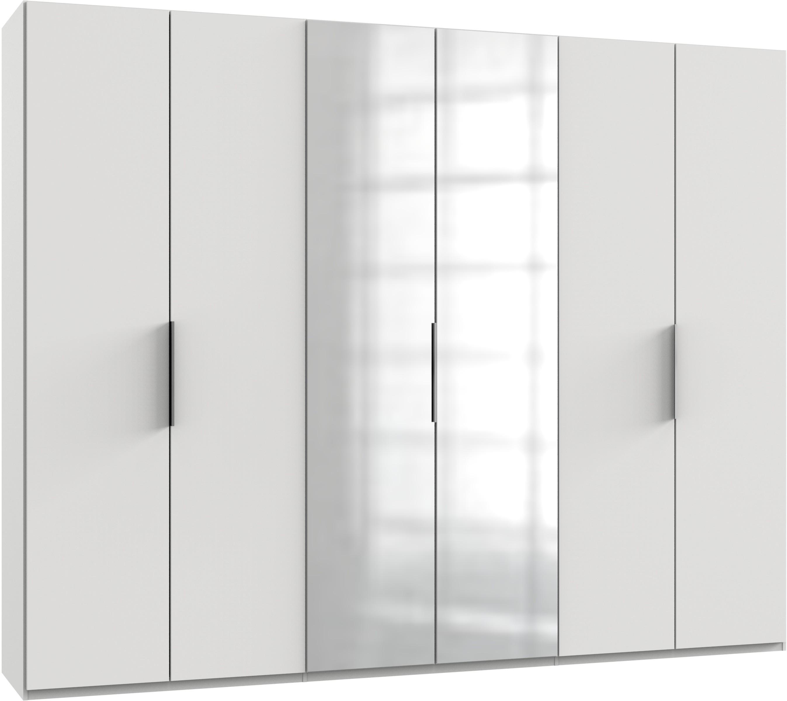 wohnli-moebel-suche-001787077947 Wohnli Möbelsuche - Drehtürenschrank Level 36A mit Spiegel ca. 300 cm Weiß