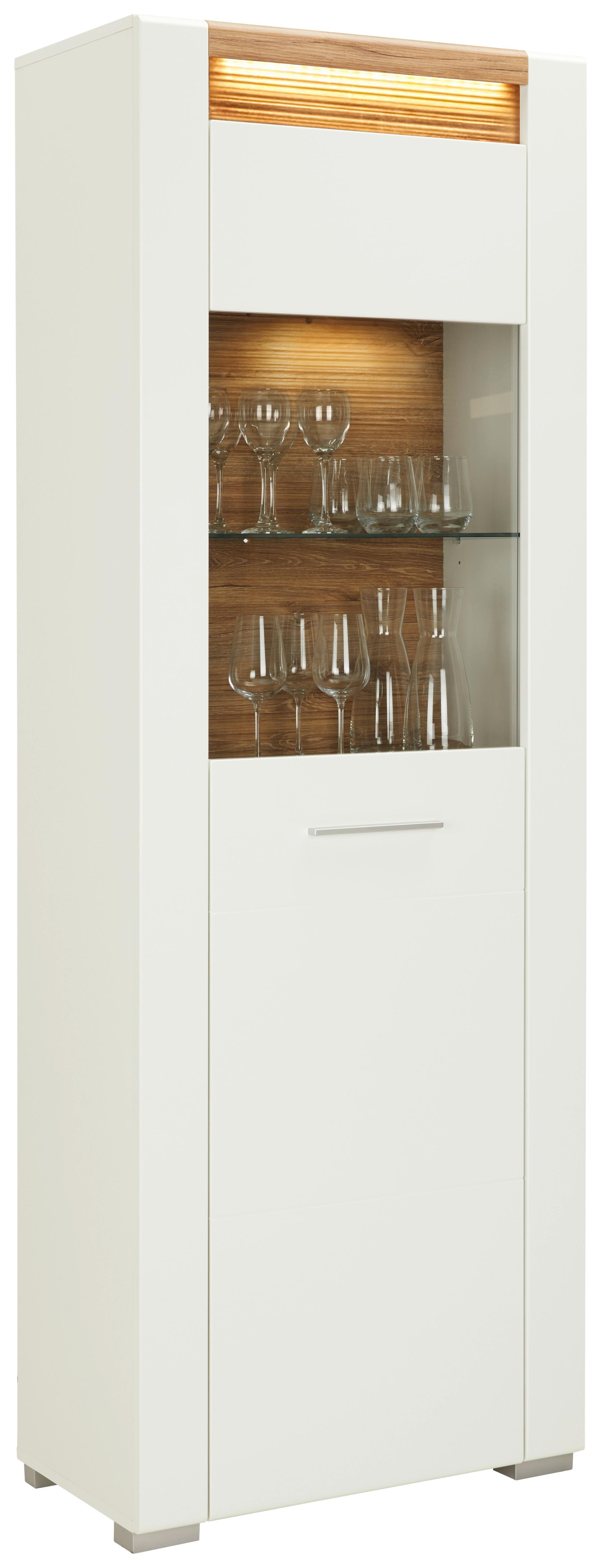 wohnli-moebel-suche-001803060002 Wohnli Möbelsuche - Vitrine Leonardo in Weiß Hochglanz